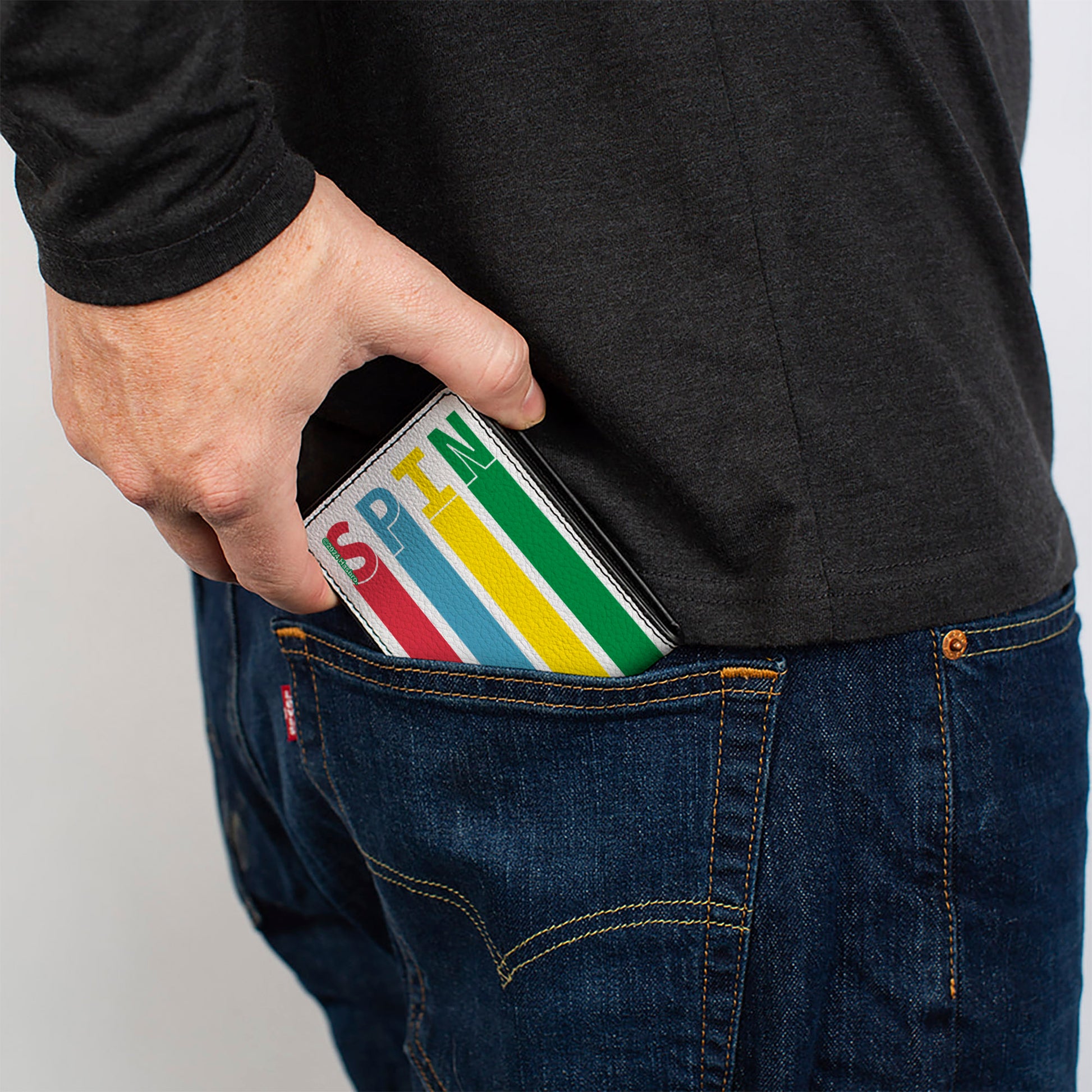 Bi-Fold Wallet - Twister SPIN Stripe Spinner White/Multi Color Bi-Fold Wallets Twister