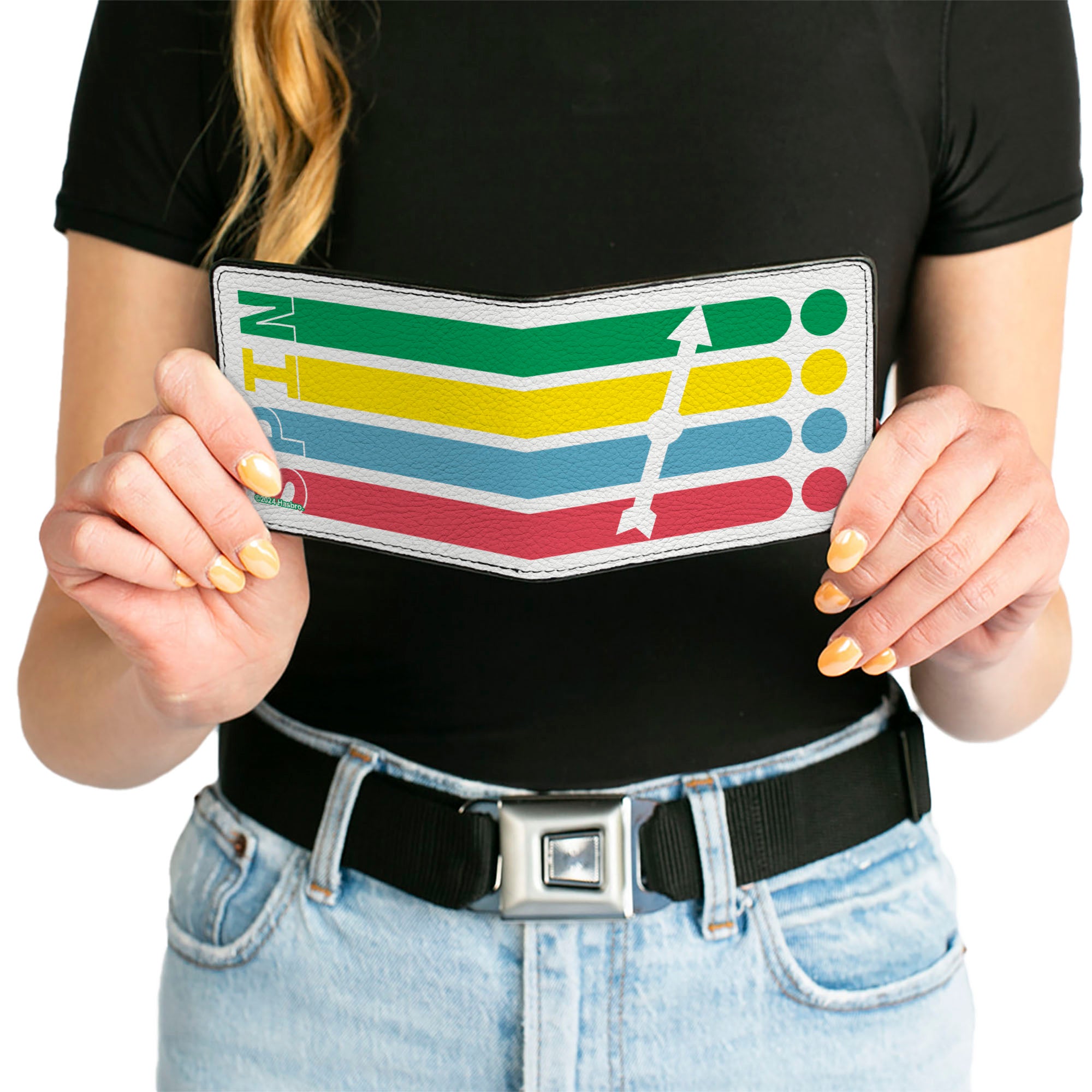 Bi-Fold Wallet - Twister SPIN Stripe Spinner White/Multi Color Bi-Fold Wallets Twister