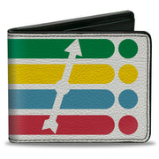 Bi-Fold Wallet - Twister SPIN Stripe Spinner White/Multi Color Bi-Fold Wallets Twister