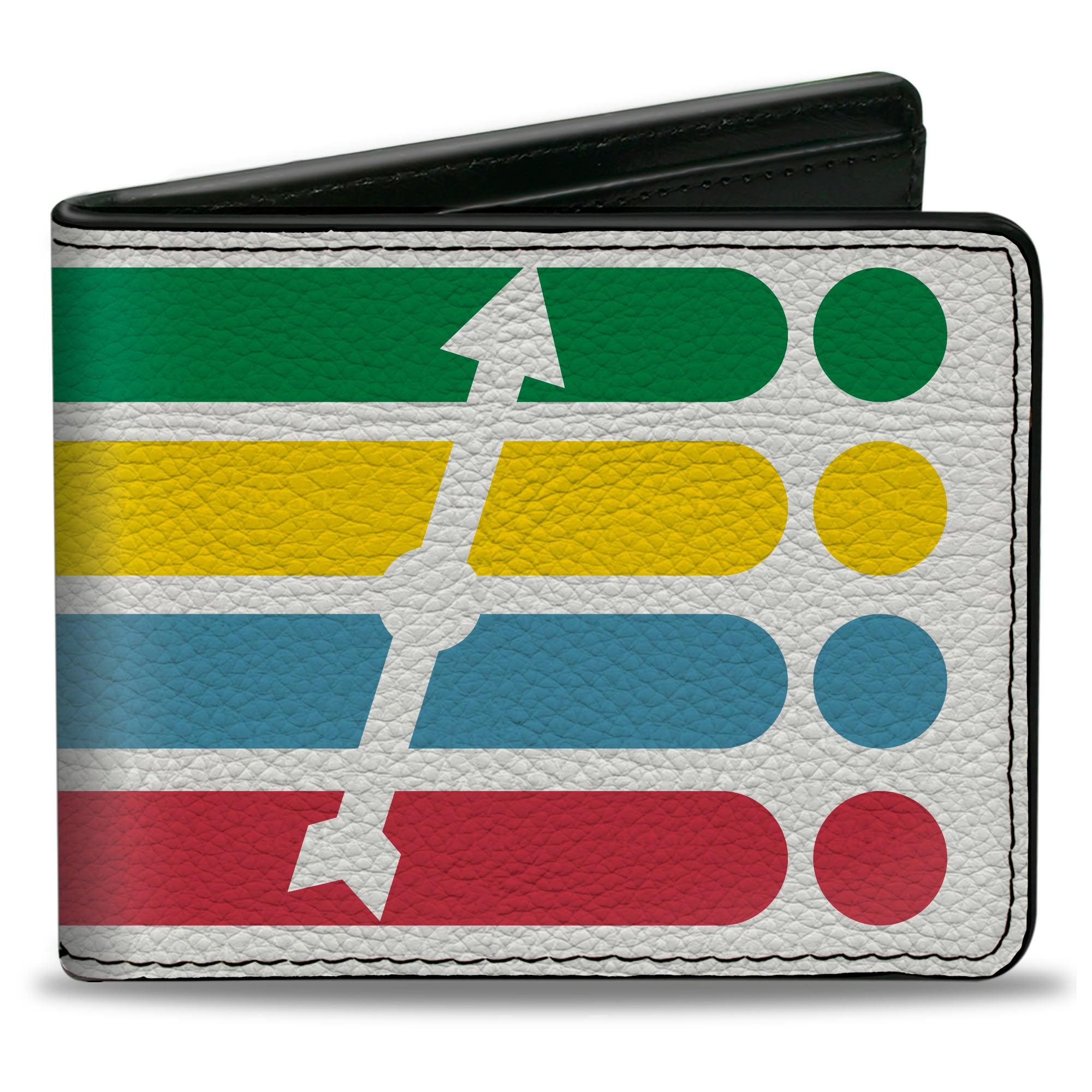 Bi-Fold Wallet - Twister SPIN Stripe Spinner White/Multi Color Bi-Fold Wallets Twister