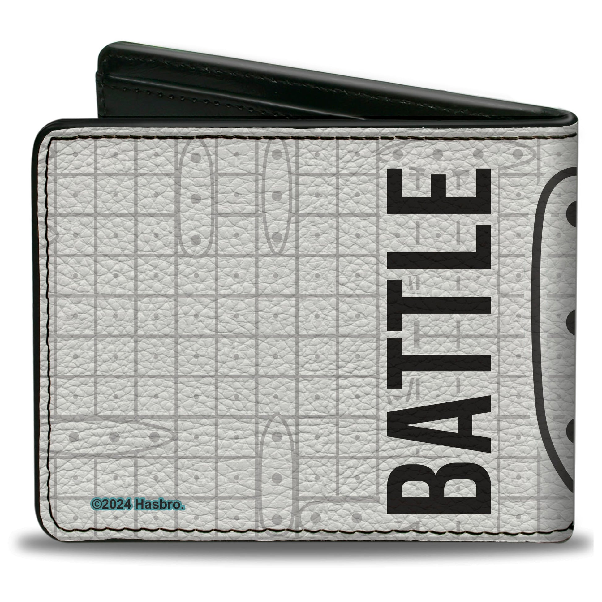 Bi-Fold Wallet - Battleship BATTLE READY Grids and Ships White/Blue/Black Bi-Fold Wallets Battleship