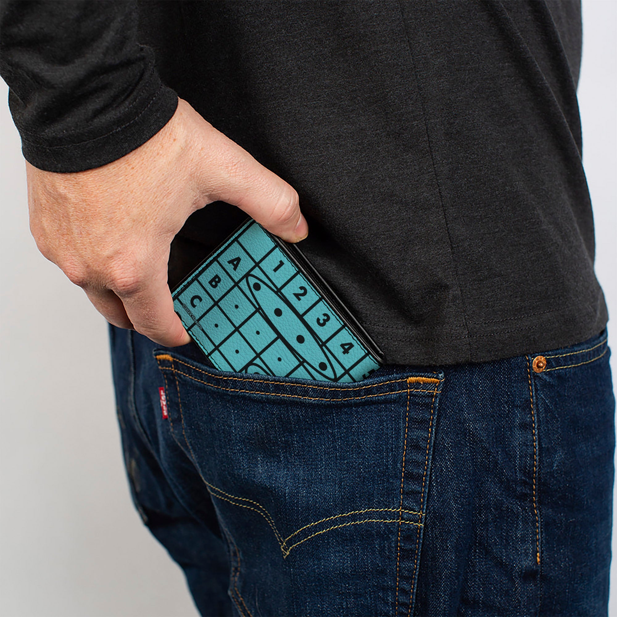 Bi-Fold Wallet - Battleship Grids and Ships Blue/Black Bi-Fold Wallets Battleship