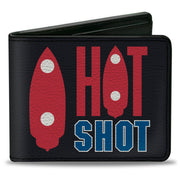 Bi-Fold Wallet - BATTLESHIP HOT SHOT Ships Black/Red/Blue/White Bi-Fold Wallets Battleship