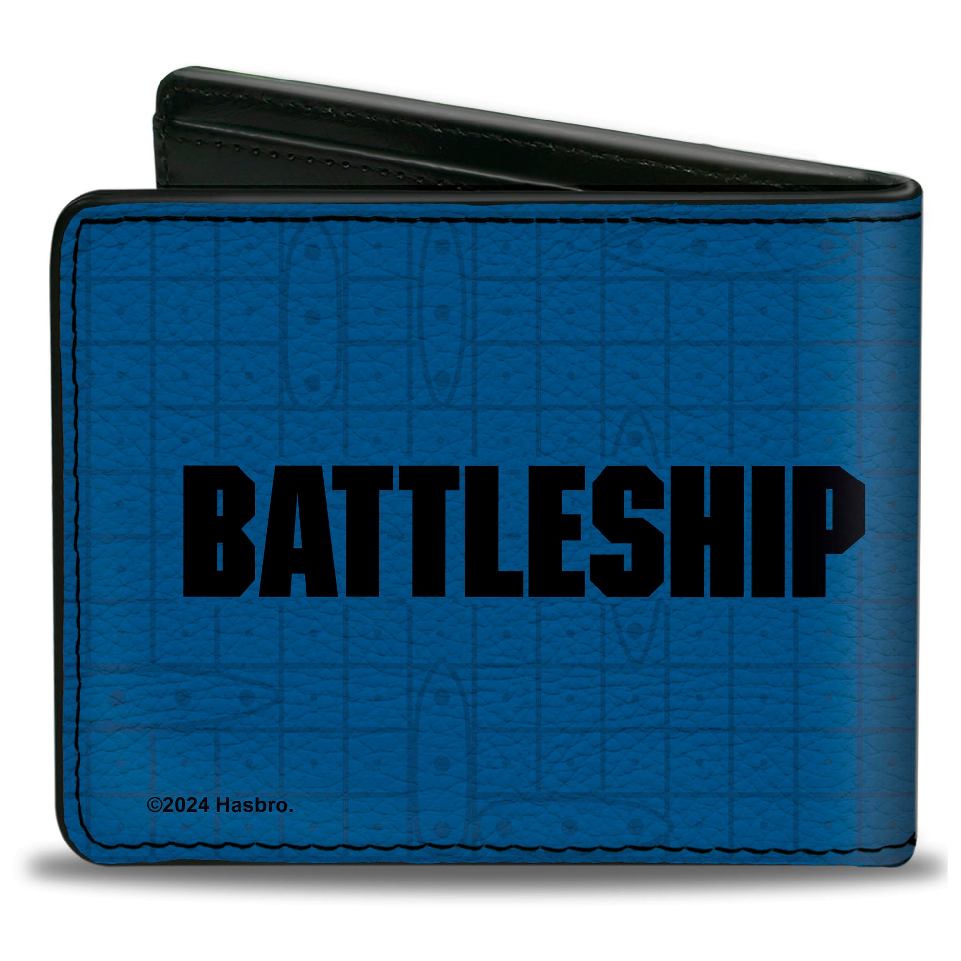 Bi-Fold Wallet - BATTLESHIP ONE HIT WONDER and Title Logo Ocean Grid Blues/Black/Red Bi-Fold Wallets Battleship