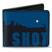Bi-Fold Wallet - Battleship Silhouette TAKE A SHOT Blues/White Bi-Fold Wallets Battleship