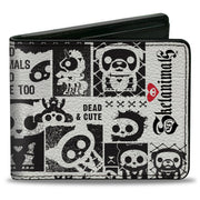 Bi-Fold Wallet - SKELANIMALS DEAD ANIMALS Quotes Collage and Title Logo White/Black Bi-Fold Wallets Skelanimals