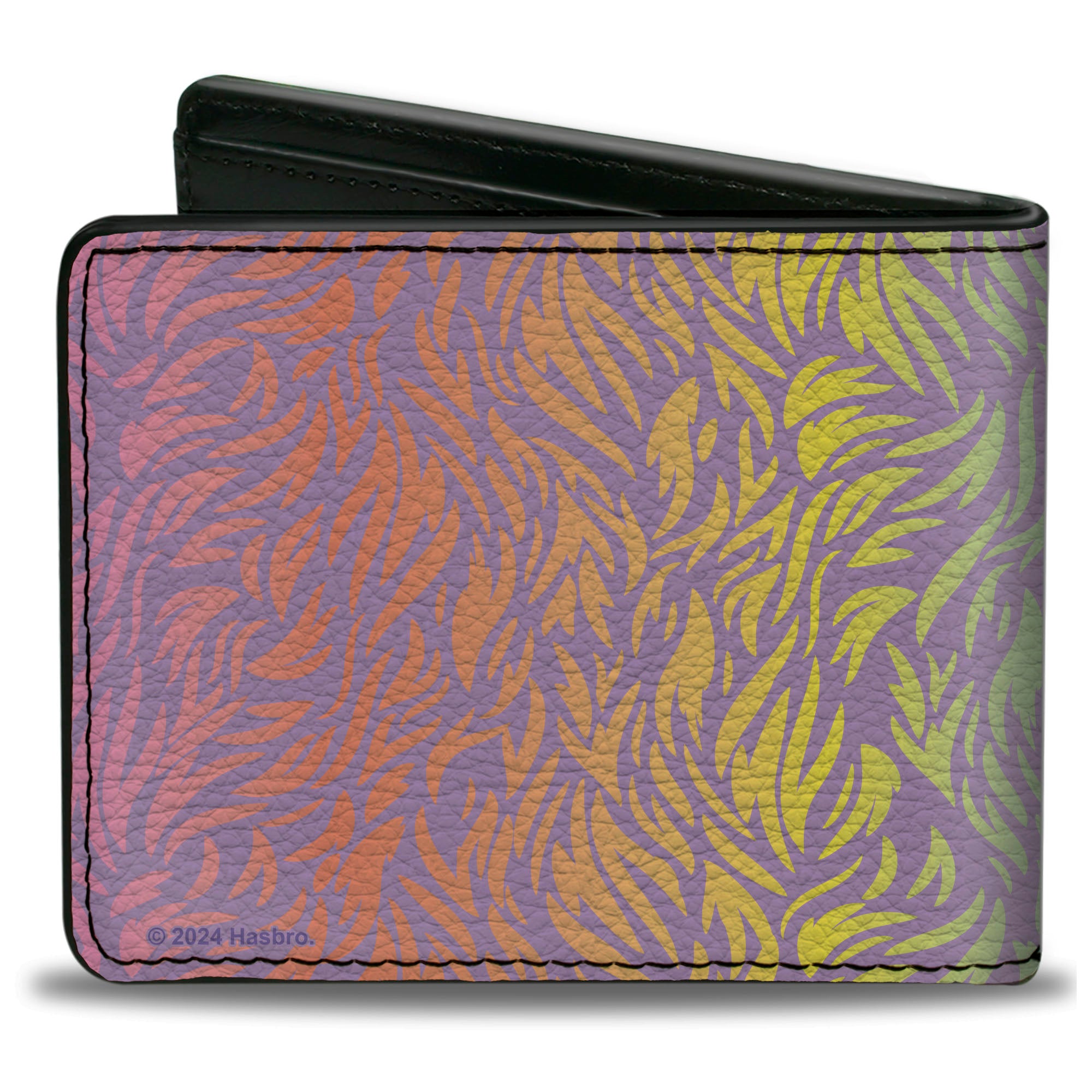 Bi-Fold Wallet - FURBY Title Logo Fur Print Multi Color/Purple/White Bi-Fold Wallets Furby