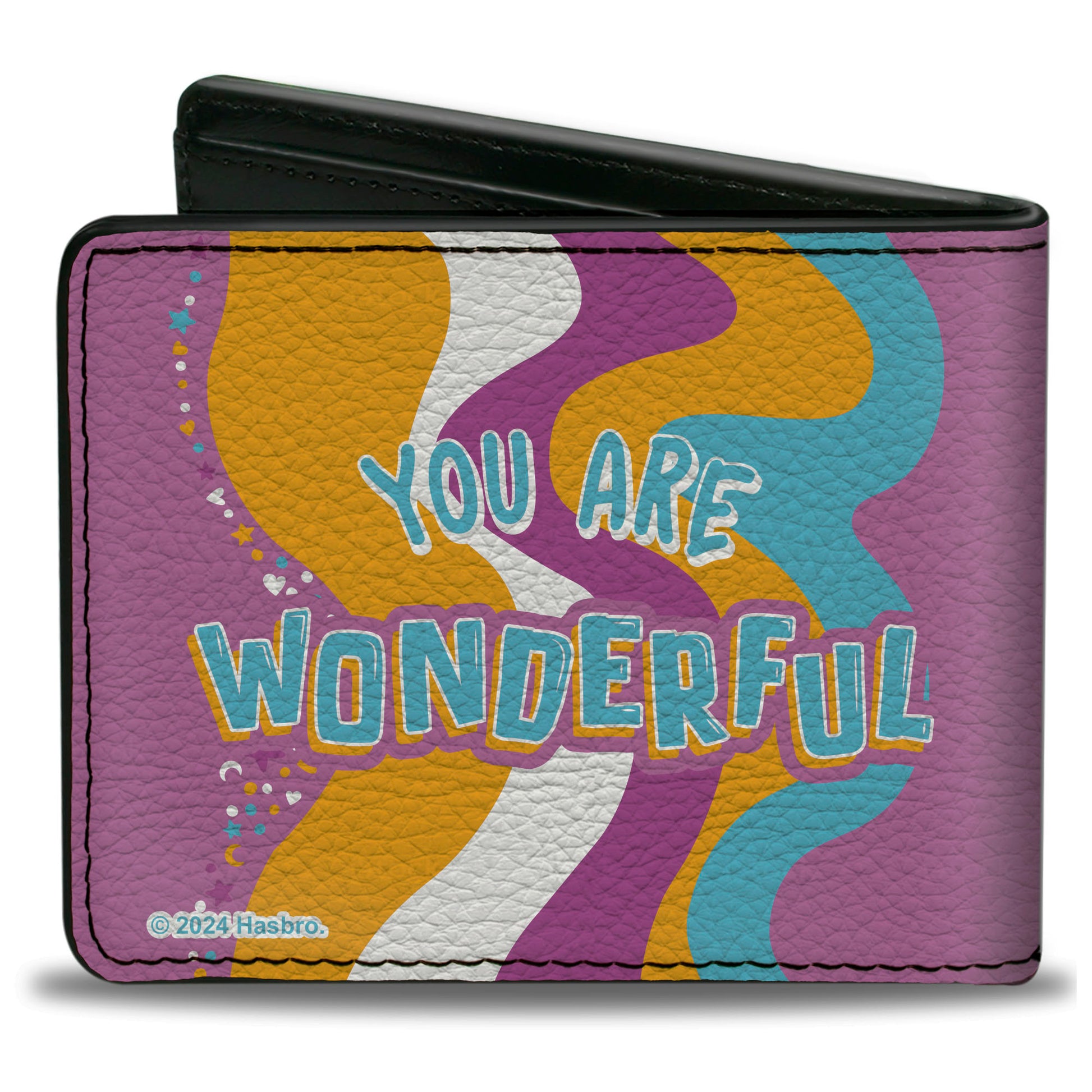 Bi-Fold Wallet - Furby YOU ARE WONDERFUL Running Pose Pinks/Multi Color Bi-Fold Wallets Furby