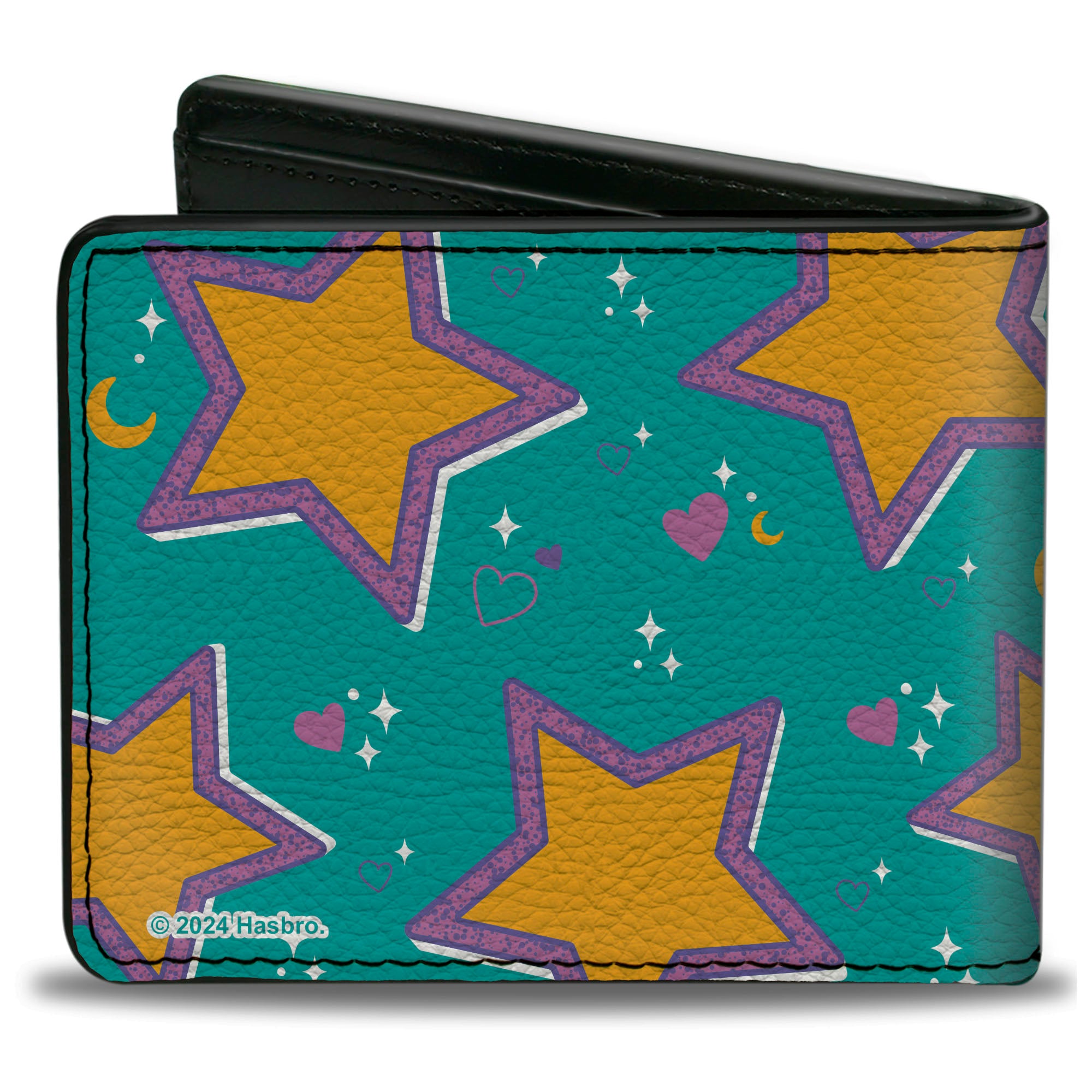 Bi-Fold Wallet - Furby Purple Furby FREE YOUR INNER FURB Rainbow Pose Teal/Multi Color Bi-Fold Wallets Furby