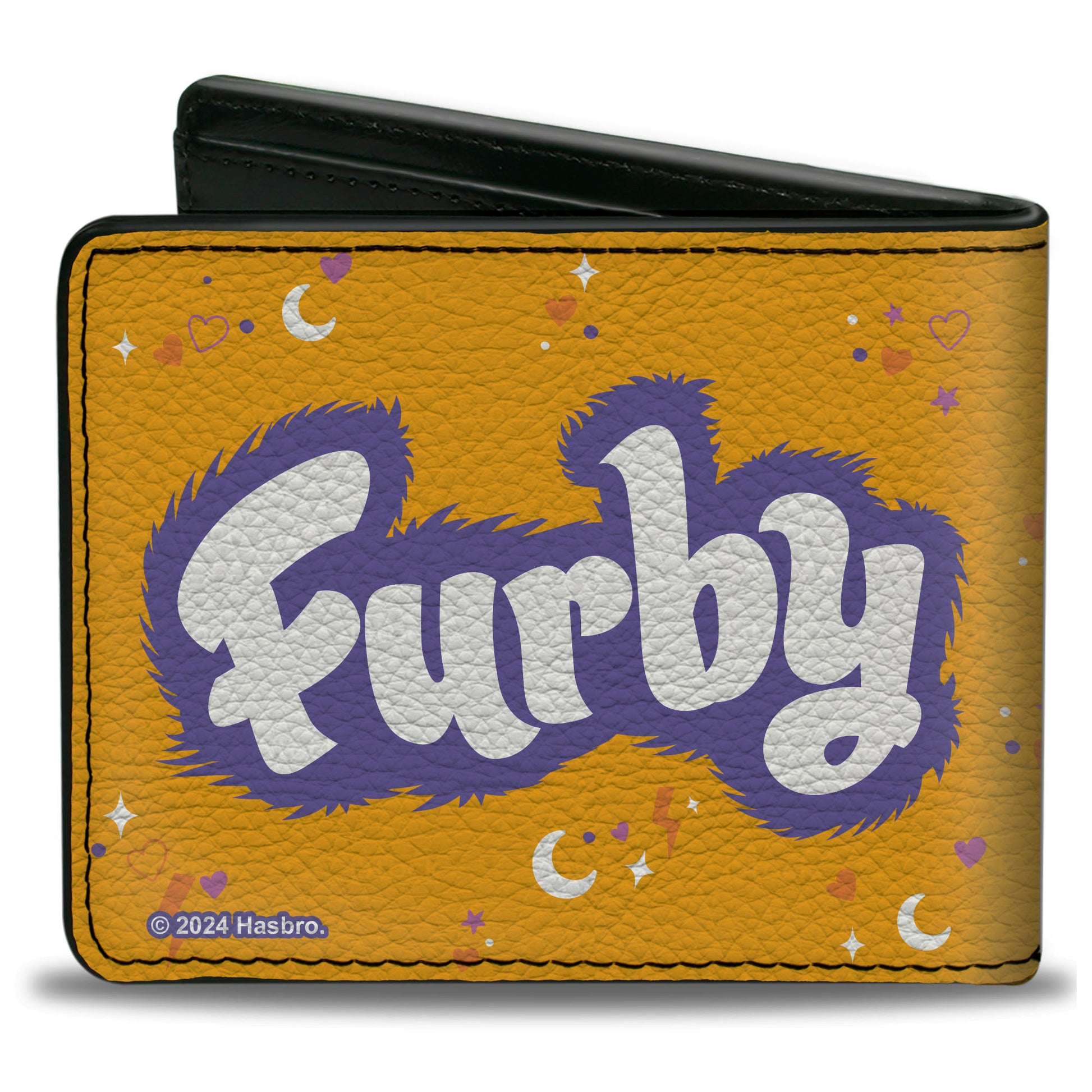 Bi-Fold Wallet - Furby Orange Furby WORD TO THE FURB Heart Pose and Title Logo Orange/Purple Bi-Fold Wallets Furby