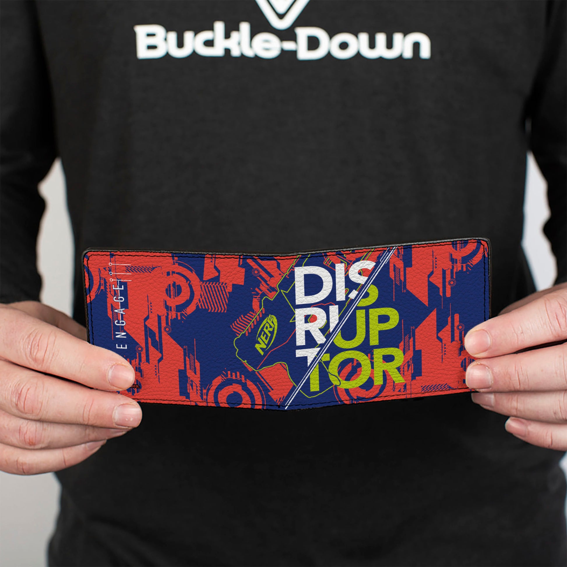 Bi-Fold Wallet - NERF DISRUPTOR ENGAGE Collage Blue/Red/White/Yellow Bi-Fold Wallets Nerf
