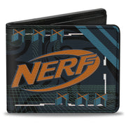 Bi-Fold Wallet - NERF Logo and Text Collage Black/Blue/Purple/Orange Bi-Fold Wallets Nerf