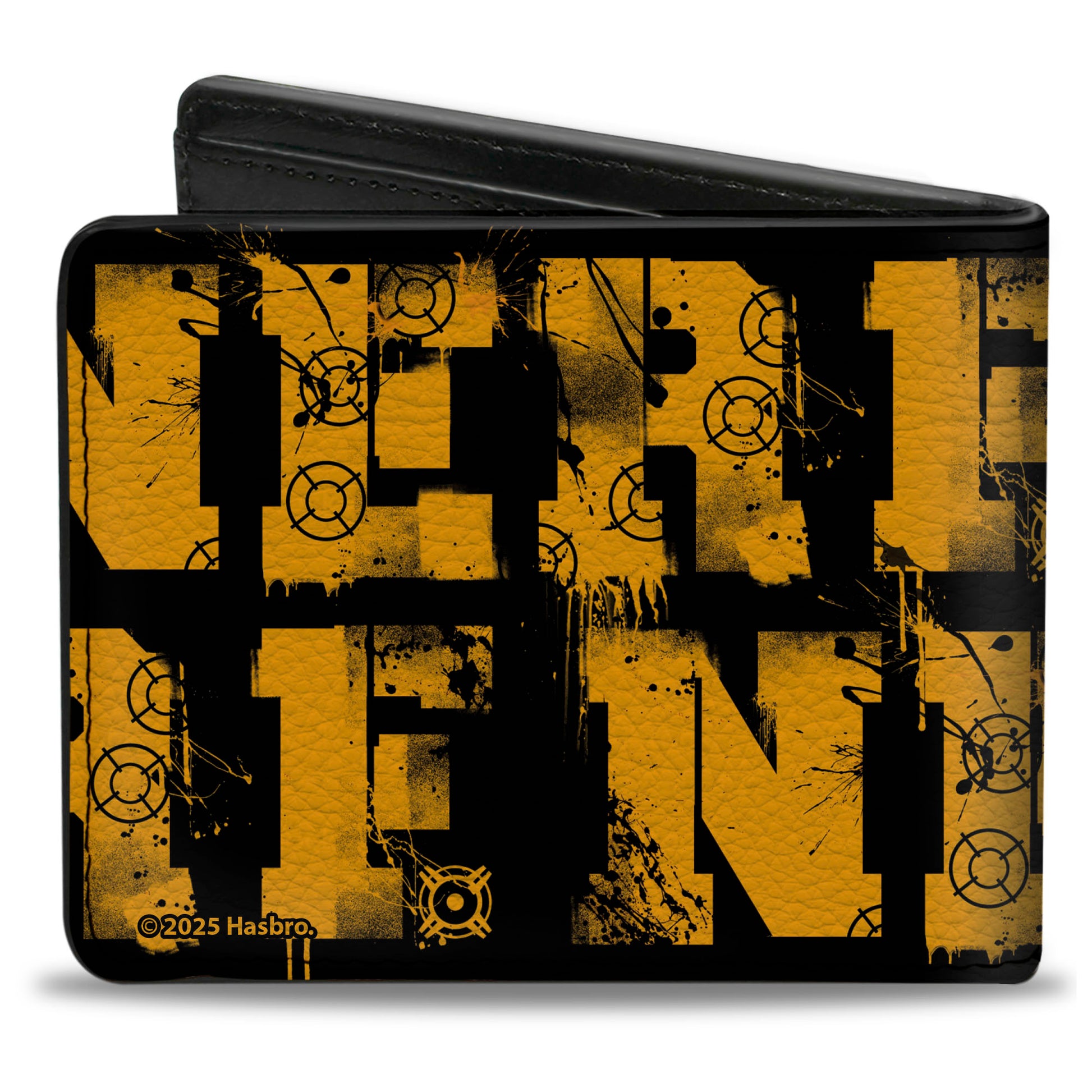 Bi-Fold Wallet - NERF Target Text Black/Orange Bi-Fold Wallets Nerf