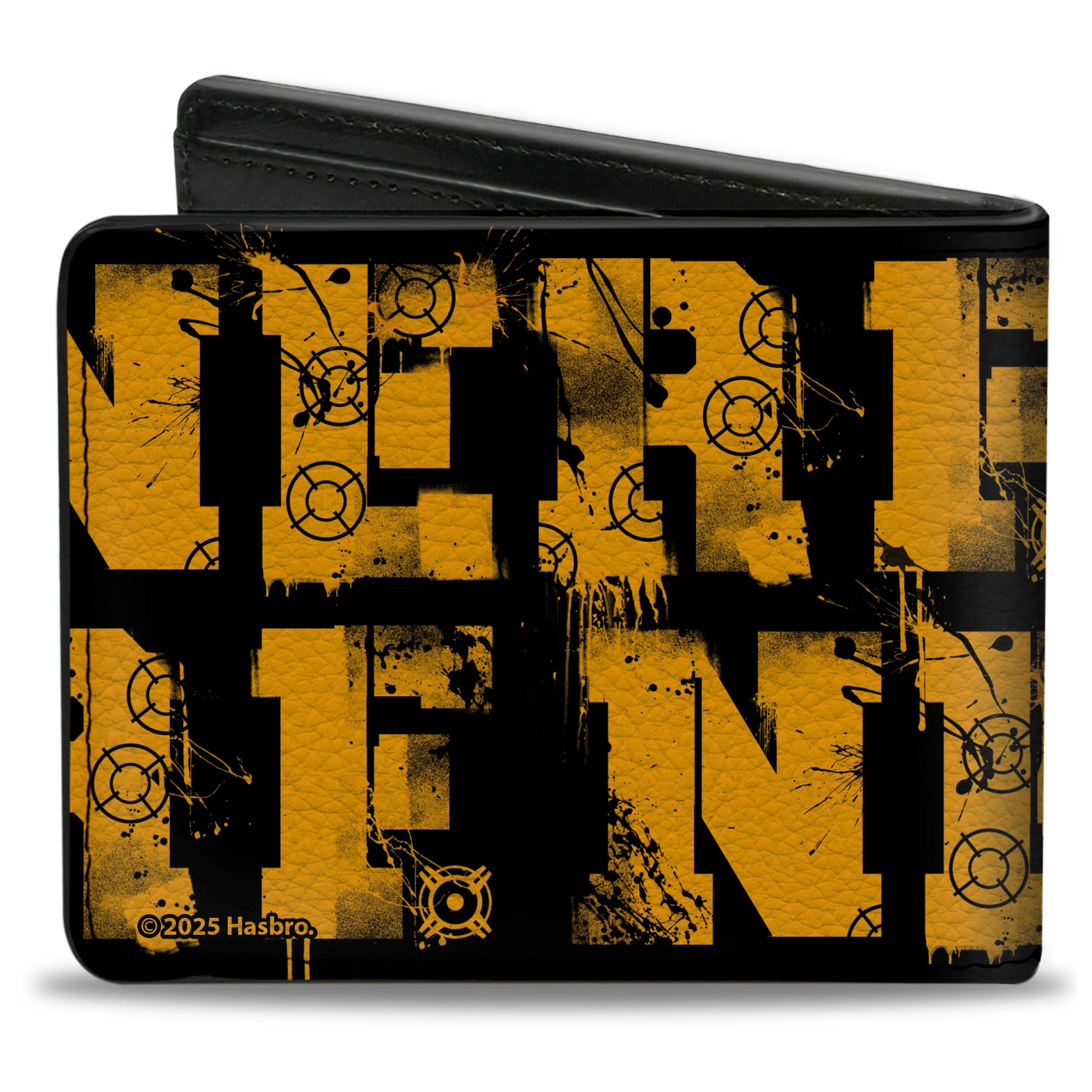 Bi-Fold Wallet - NERF Target Text Black/Orange Bi-Fold Wallets Nerf
