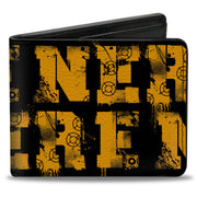 Bi-Fold Wallet - NERF Target Text Black/Orange Bi-Fold Wallets Nerf