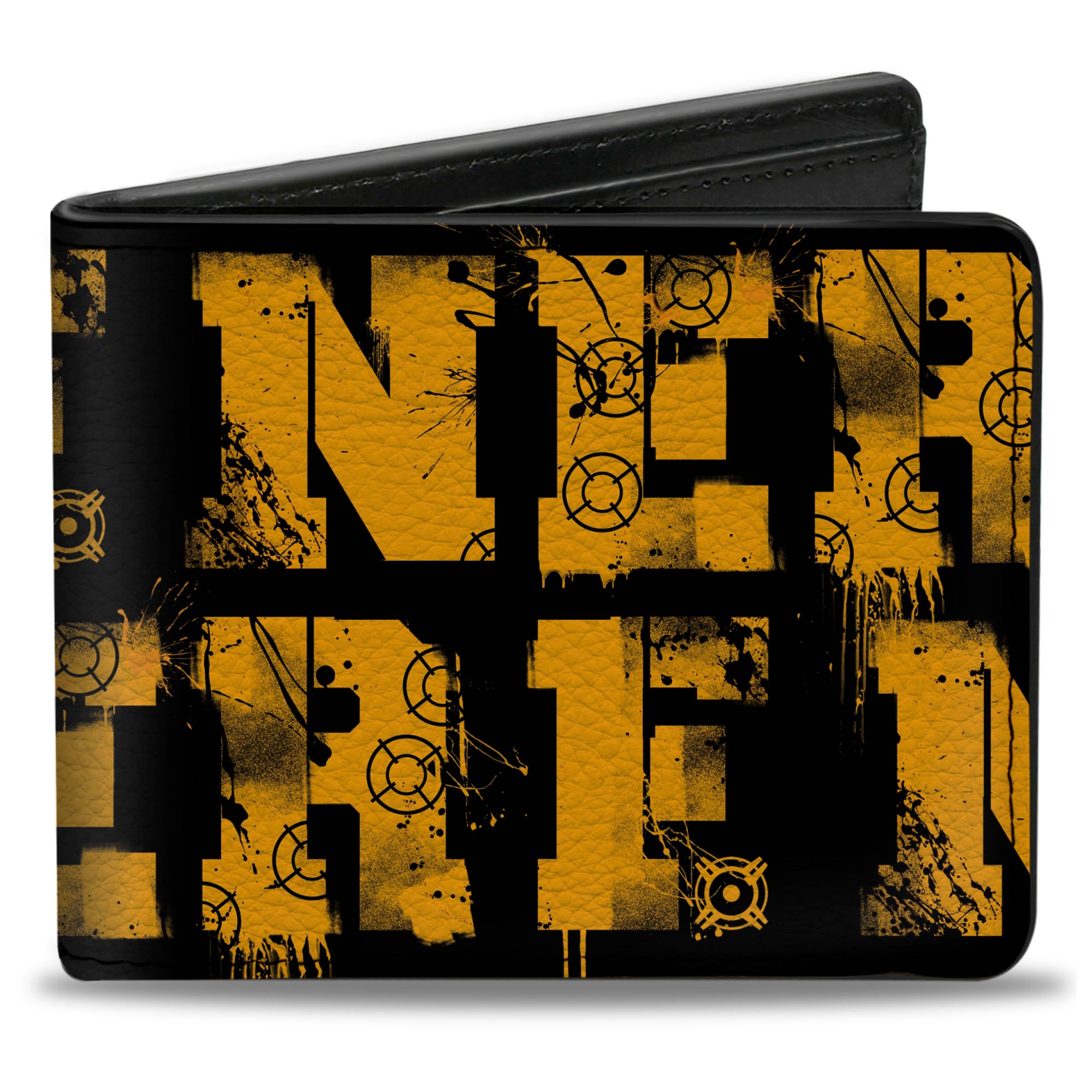 Bi-Fold Wallet - NERF Target Text Black/Orange Bi-Fold Wallets Nerf