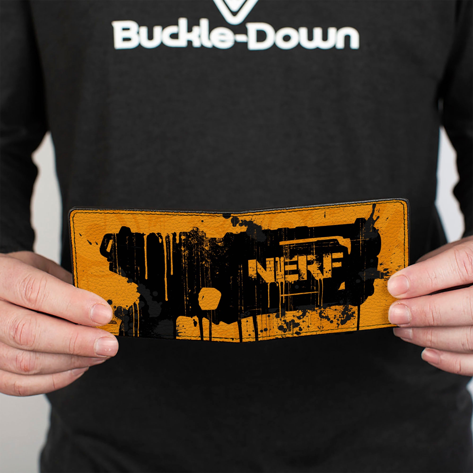 Bi-Fold Wallet - NERF Blaster Splatter Orange/Black Bi-Fold Wallets Nerf