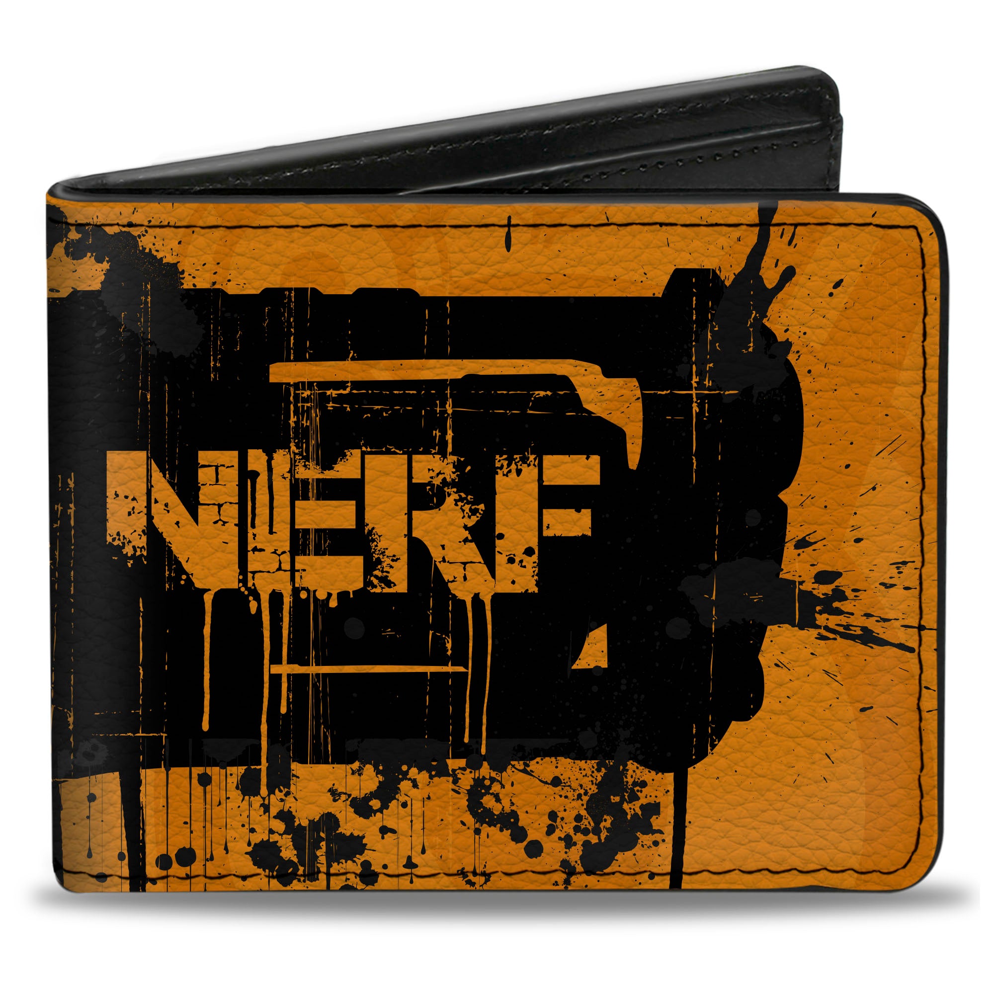Bi-Fold Wallet - NERF Blaster Splatter Orange/Black Bi-Fold Wallets Nerf