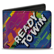 Bi-Fold Wallet - NERF Blasker READY TO WIN Collage Blue/Multi Color Bi-Fold Wallets Nerf