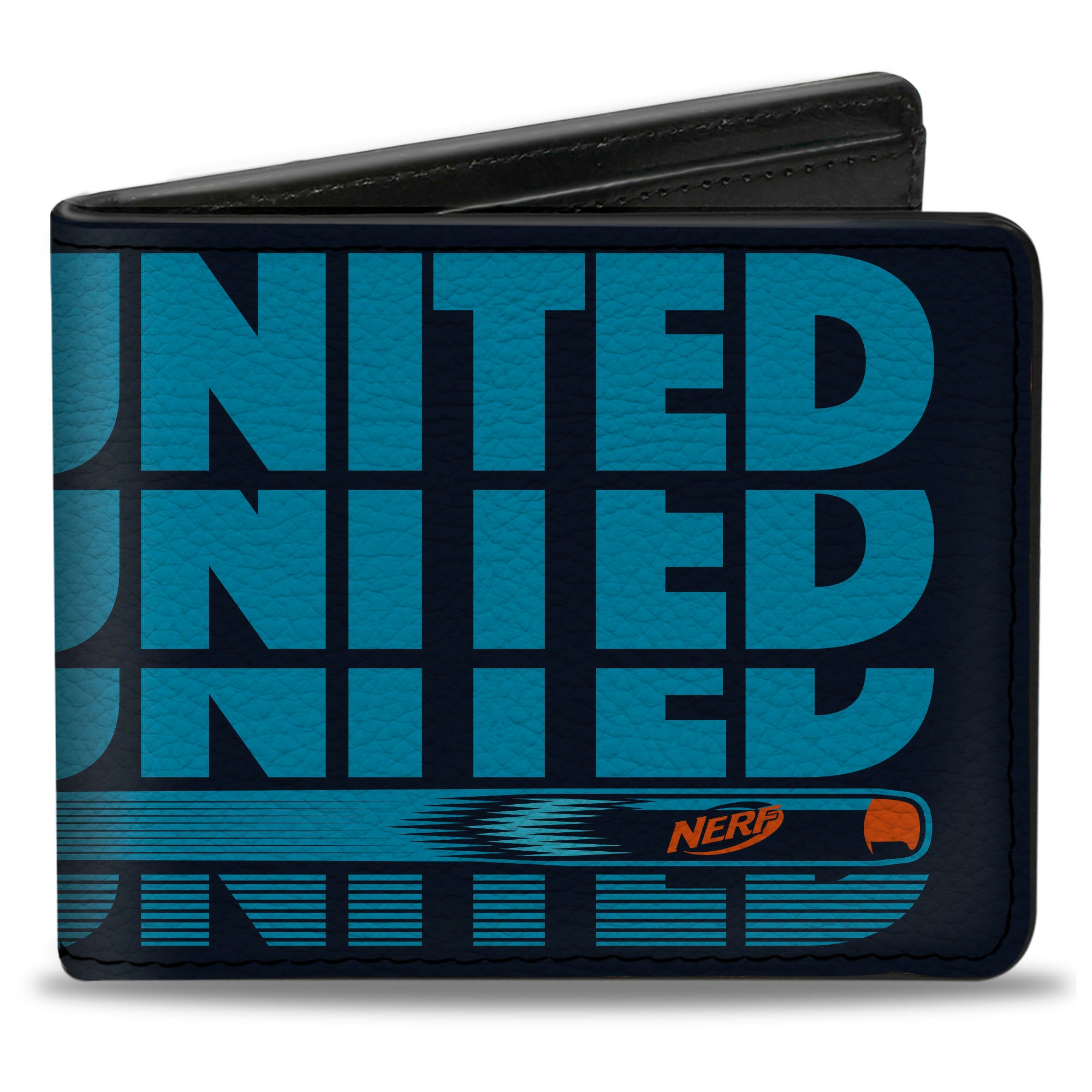 Bi-Fold Wallet - NERF UNITED Repeat and Dart Black/Blue/Orange Bi-Fold Wallets Nerf