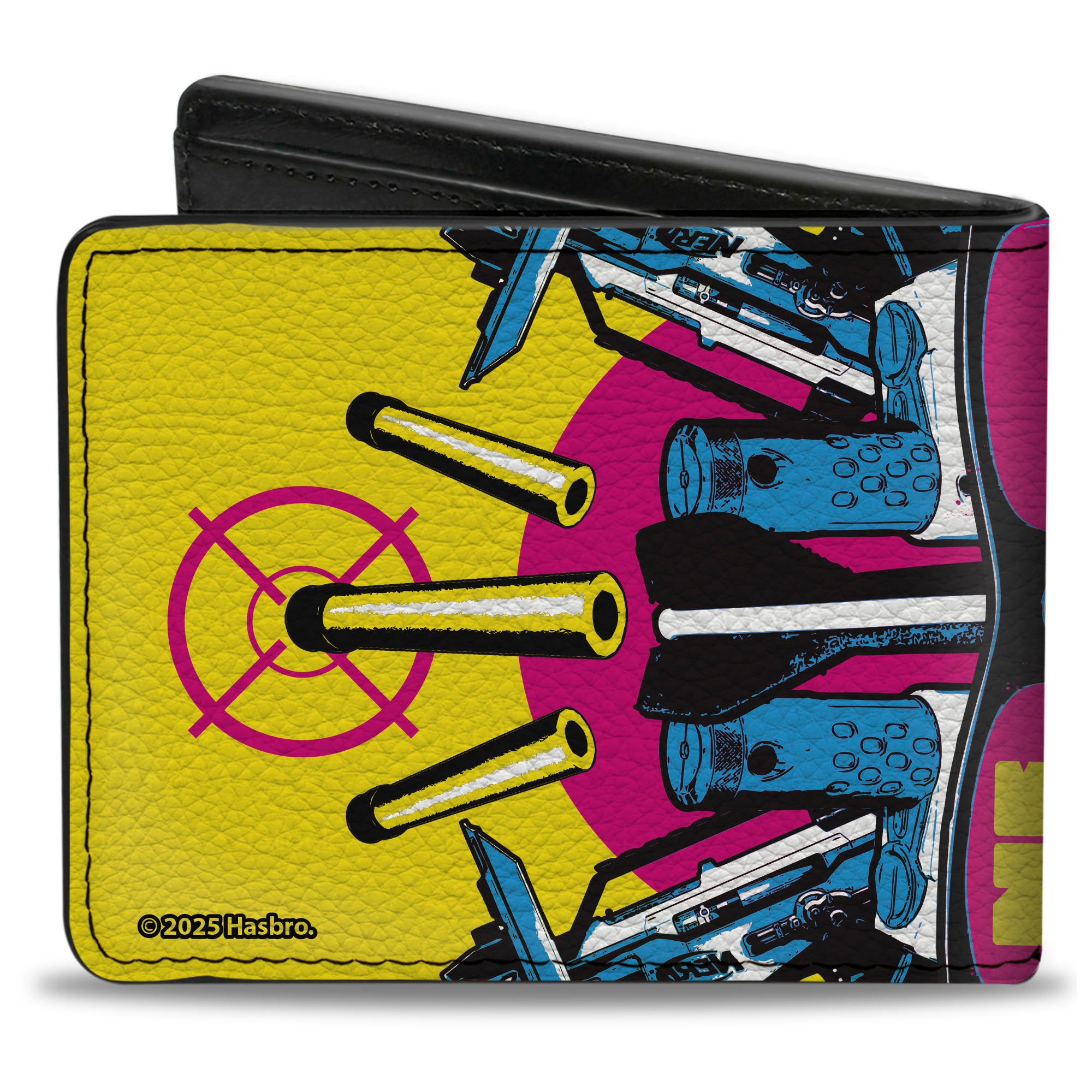 Bi-Fold Wallet - NERF Vortex and Blaster Sunglasses Collage Yellow/Pink/Blue Bi-Fold Wallets Nerf