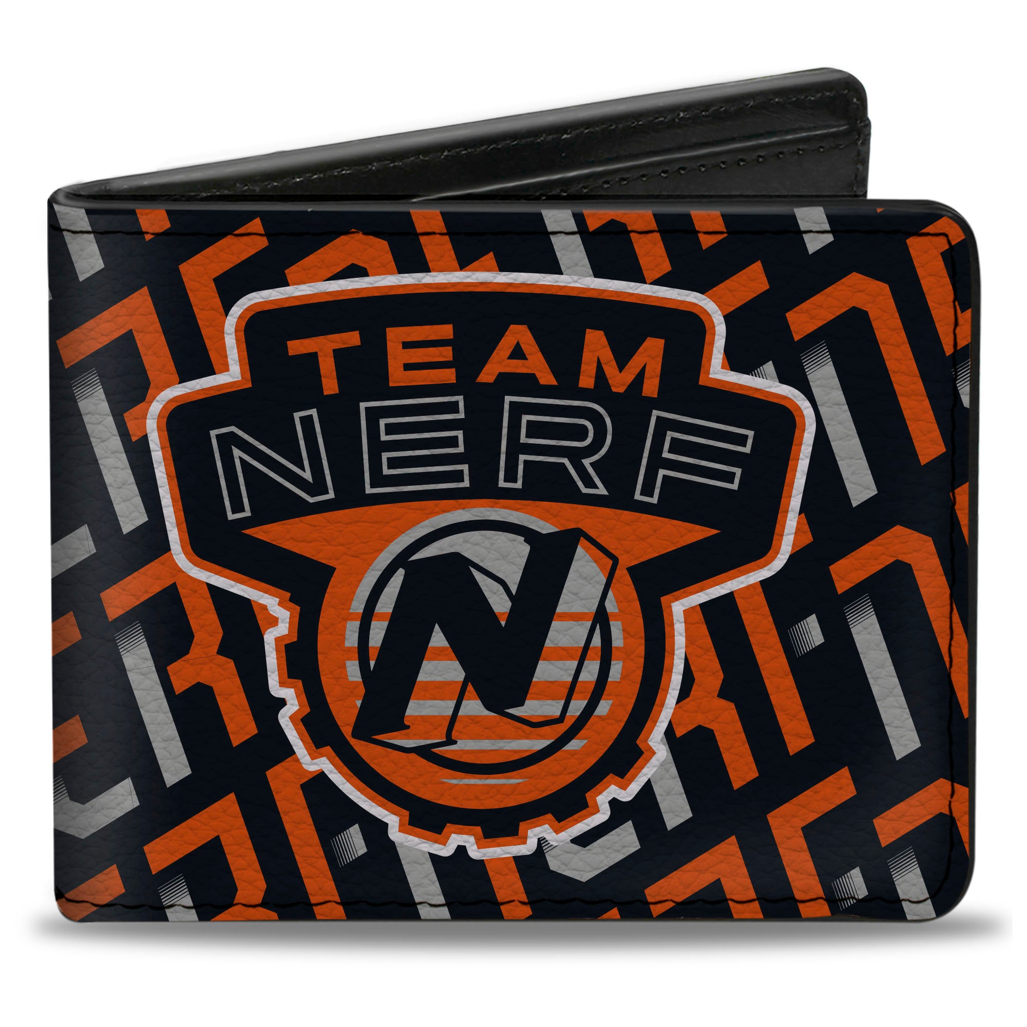 Bi-Fold Wallet - TEAM NERF Icon and Text Collage White/Red/Black Bi-Fold Wallets Nerf