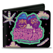 Bi-Fold Wallet - Cheech and Chong HOMIES IN DREAMLAND Title Logo Smoke Clouds Black Bi-Fold Wallets Homies in Dreamland by Cheech & Chong