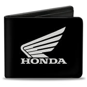 Bi-Fold Wallet - HONDA Motorcycle Black White Bi-Fold Wallets Honda Motorsports