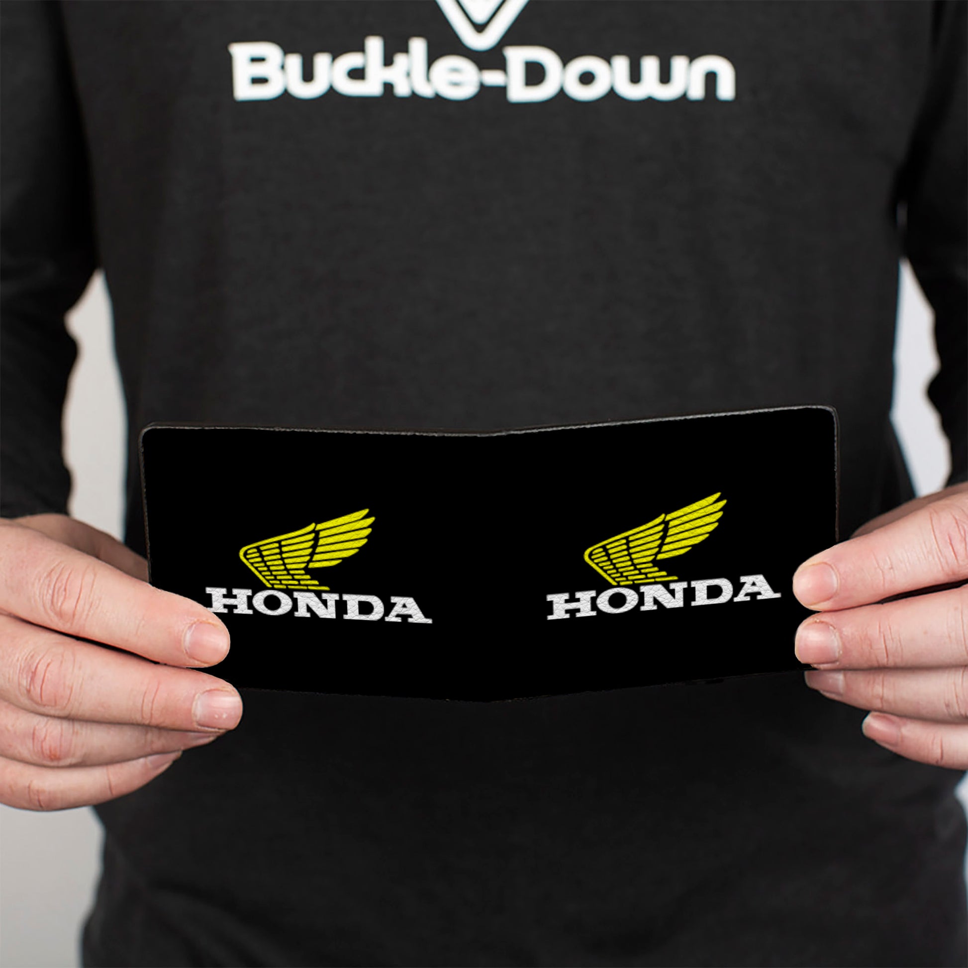 Bi-Fold Wallet - HONDA Motorcycle Black Yellow White Bi-Fold Wallets Honda Motorsports