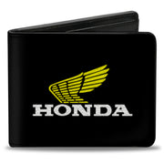 Bi-Fold Wallet - HONDA Motorcycle Black Yellow White Bi-Fold Wallets Honda Motorsports