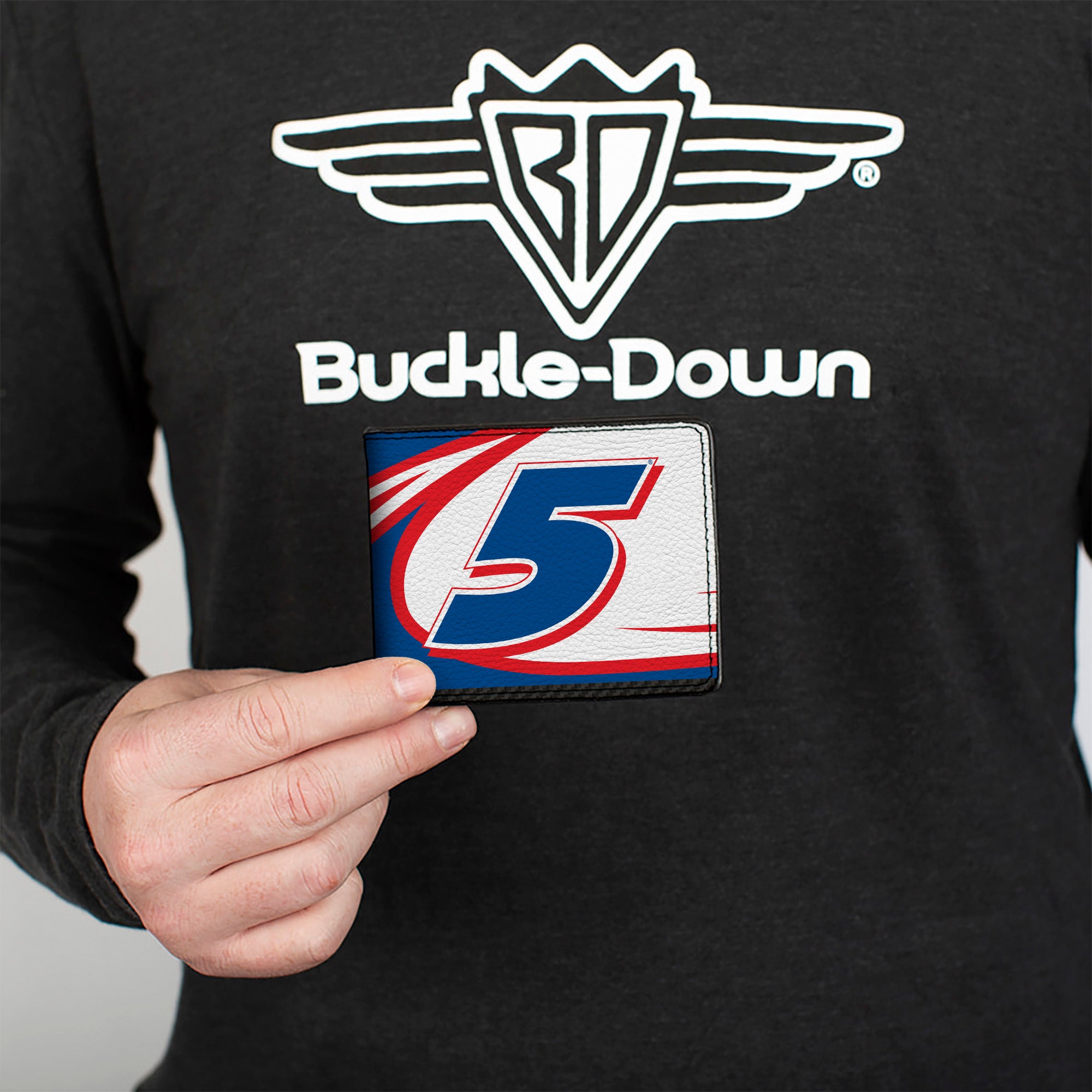 Bi-Fold Wallet - Kyle Larson #5 Racing Logo White/Blue/Red Bi-Fold Wallets Hendrick Motorsports