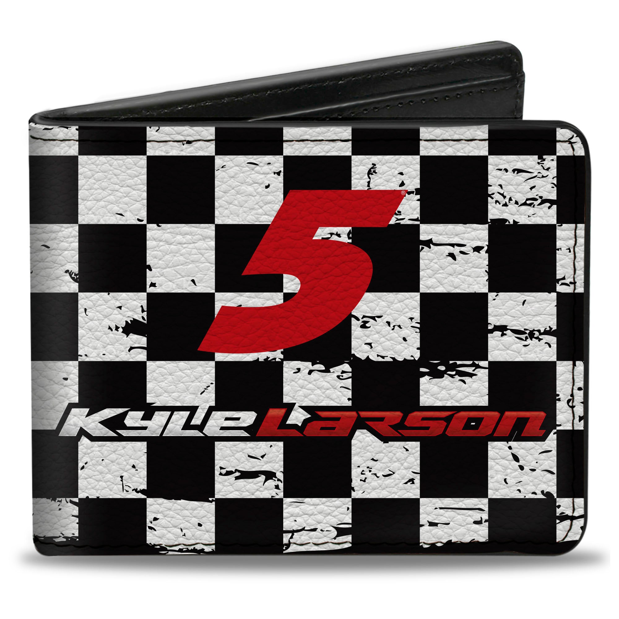 Bi-Fold Wallet - KYLE LARSON #5 VALVOLINE Hendrick Motorsports Logo Black/White/Red Bi-Fold Wallets Hendrick Motorsports