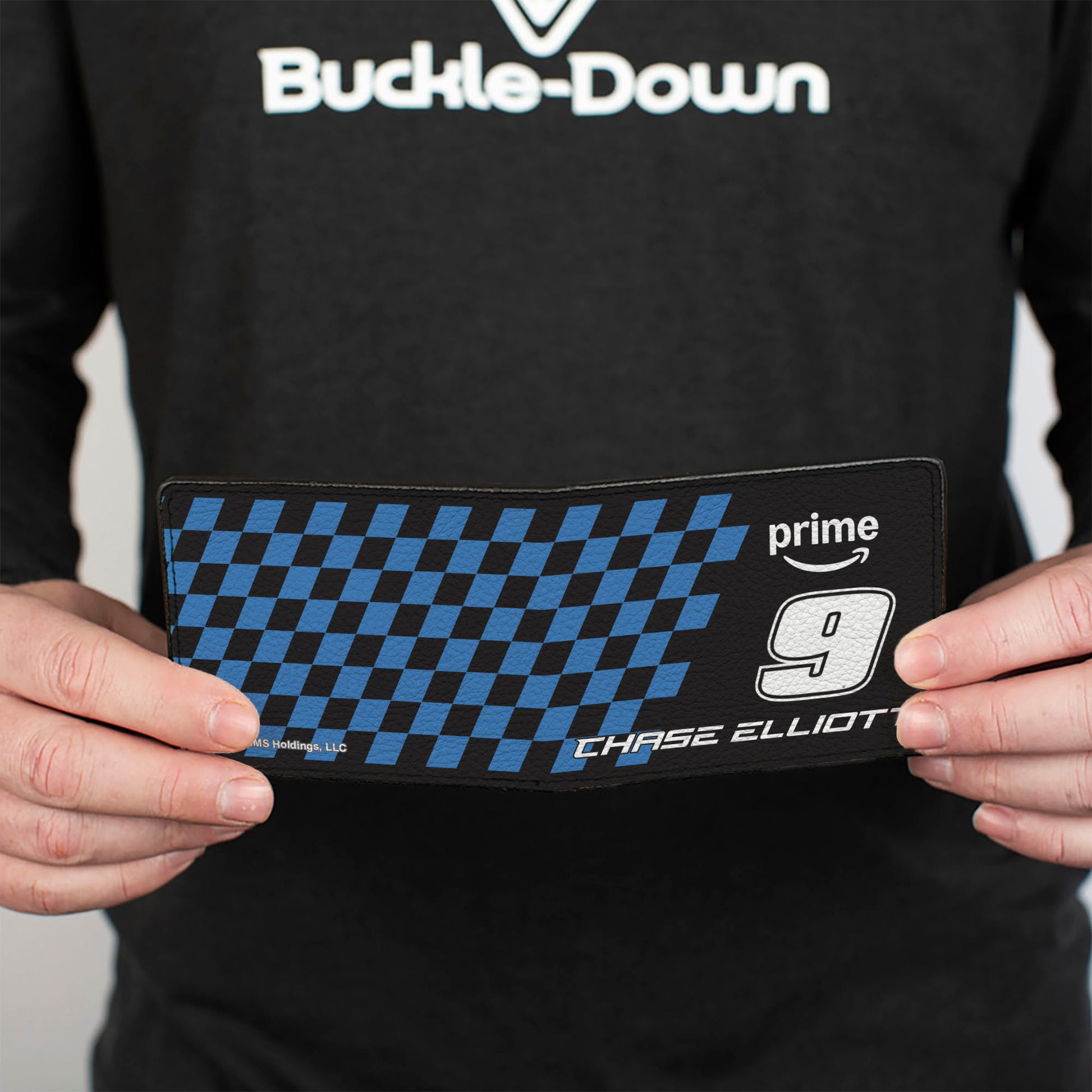 Bi-Fold Wallet - CHASE ELLIOTT #9 PRIME Logo Checker Black/White/Blue Bi-Fold Wallets Hendrick Motorsports