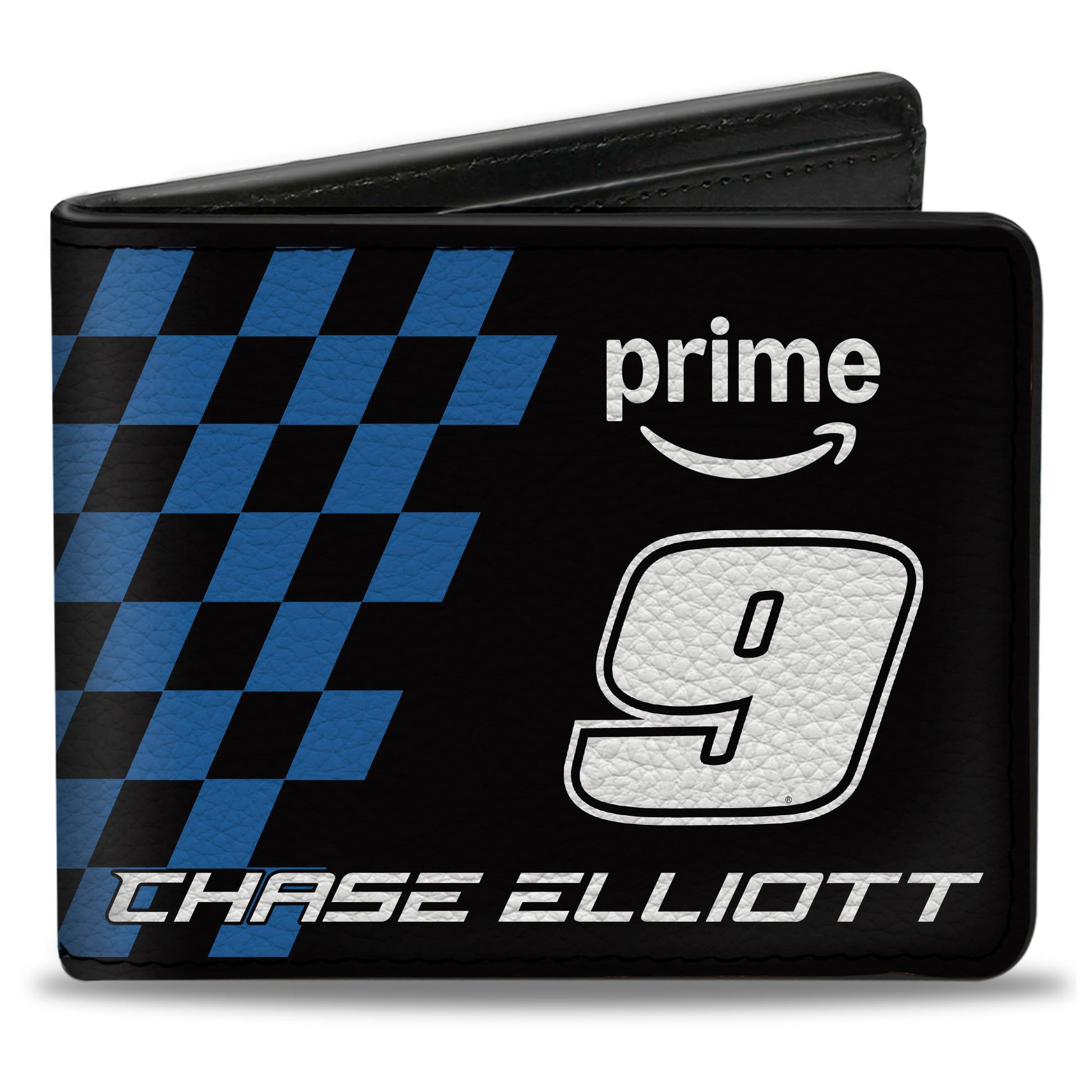 Bi-Fold Wallet - CHASE ELLIOTT #9 PRIME Logo Checker Black/White/Blue Bi-Fold Wallets Hendrick Motorsports