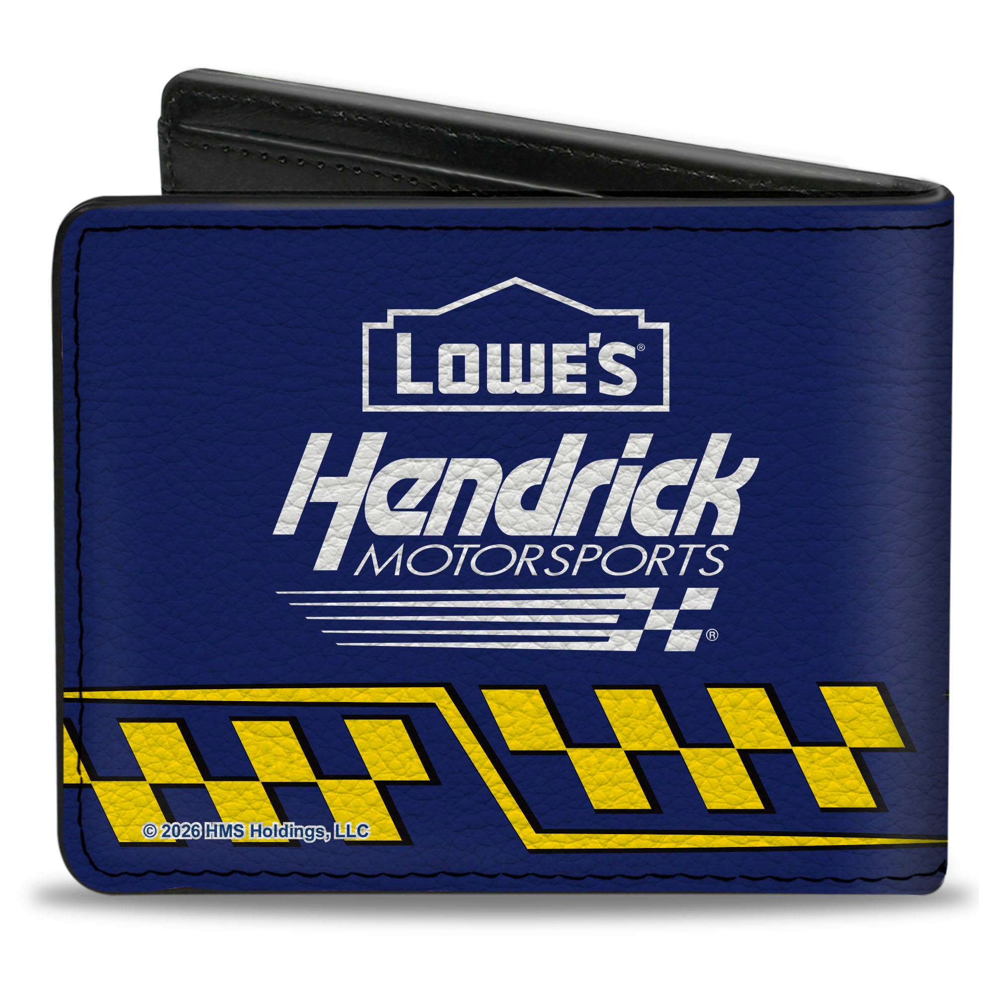 Bi-Fold Wallet - JIMMIE JOHNSON #48 LOWE'S Hendrick Motorsports Racing Logo Blue/White/Yellow