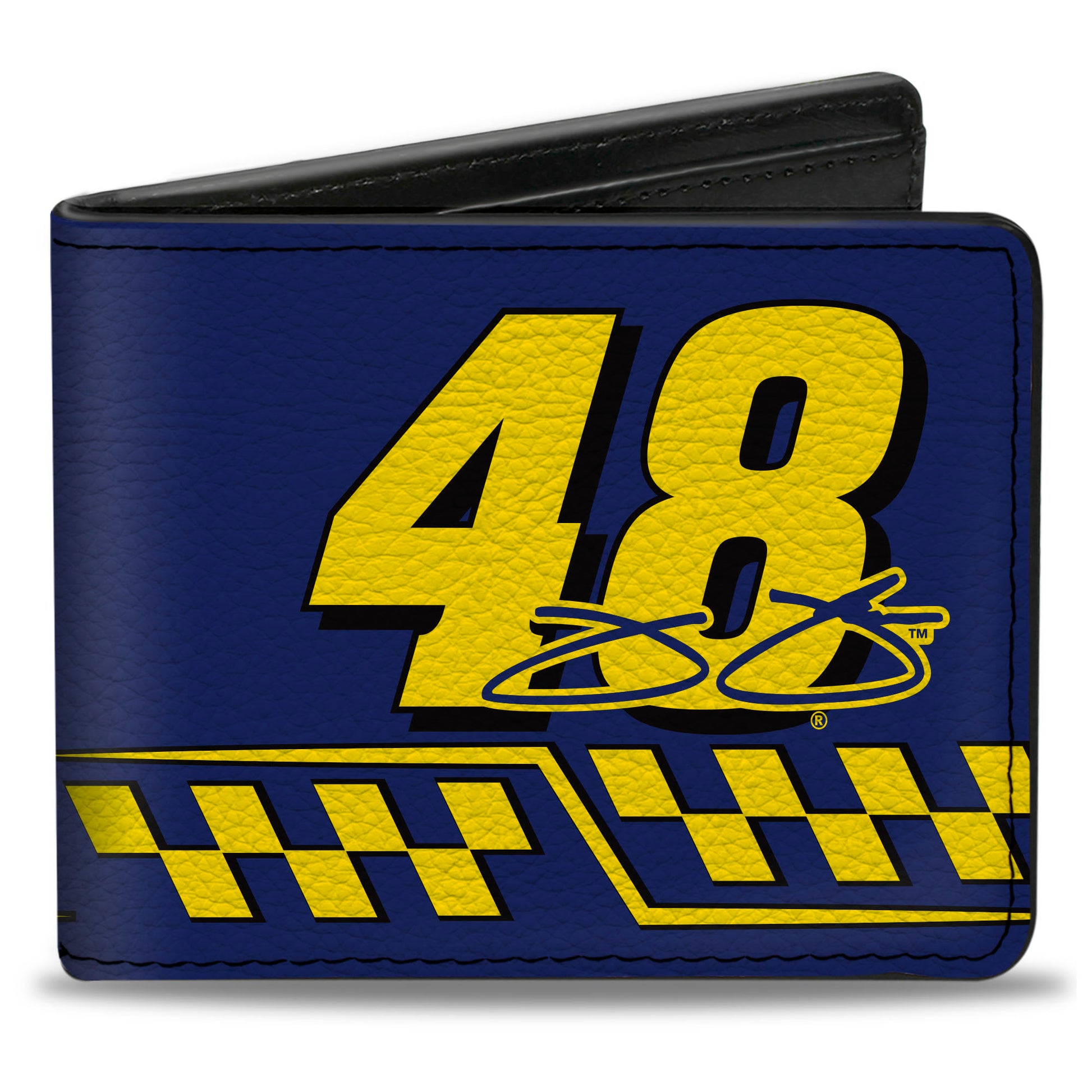 Bi-Fold Wallet - JIMMIE JOHNSON #48 LOWE'S Hendrick Motorsports Racing Logo Blue/White/Yellow Bi-Fold Wallets Hendrick Motorsports