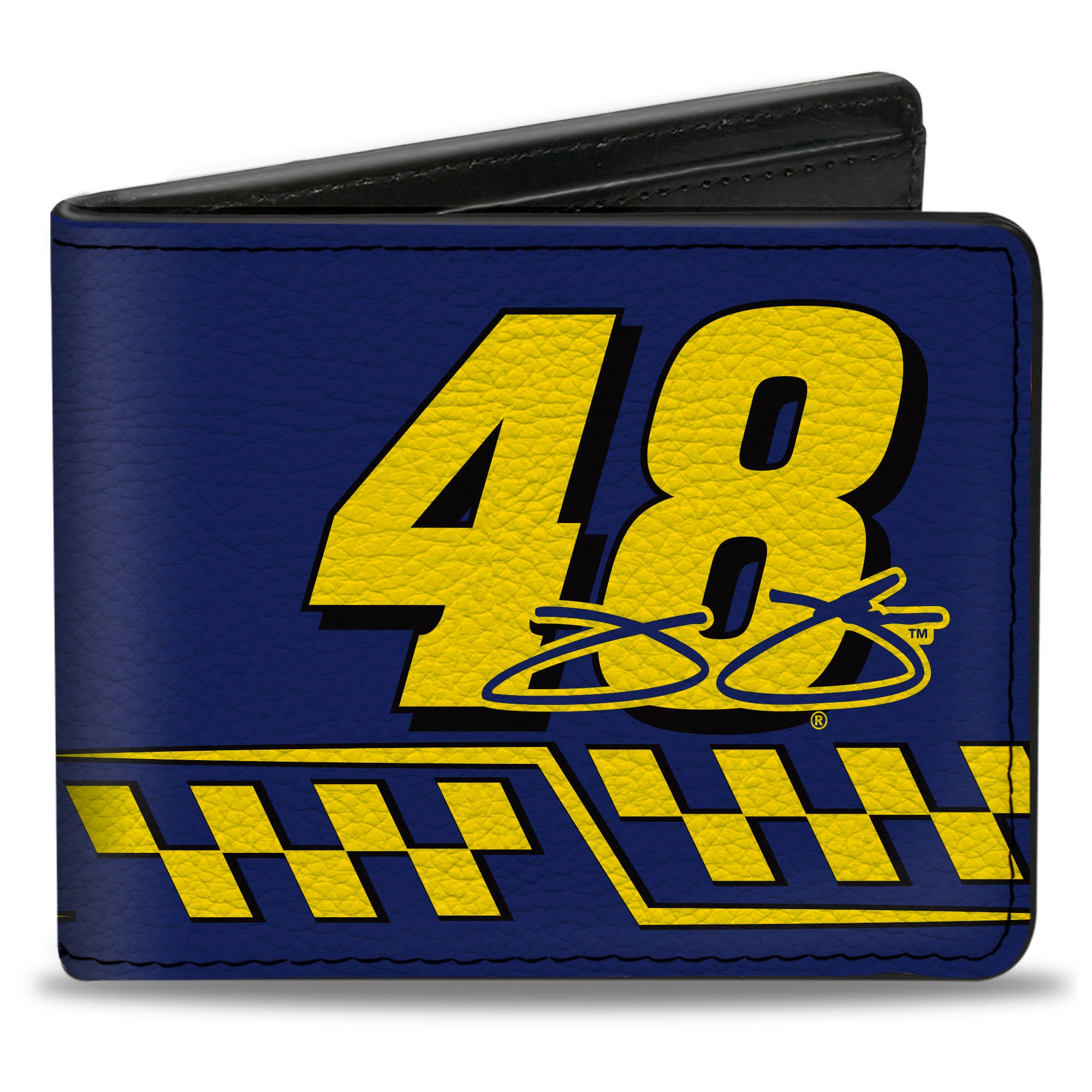 Bi-Fold Wallet - JIMMIE JOHNSON #48 LOWE'S Hendrick Motorsports Racing Logo Blue/White/Yellow