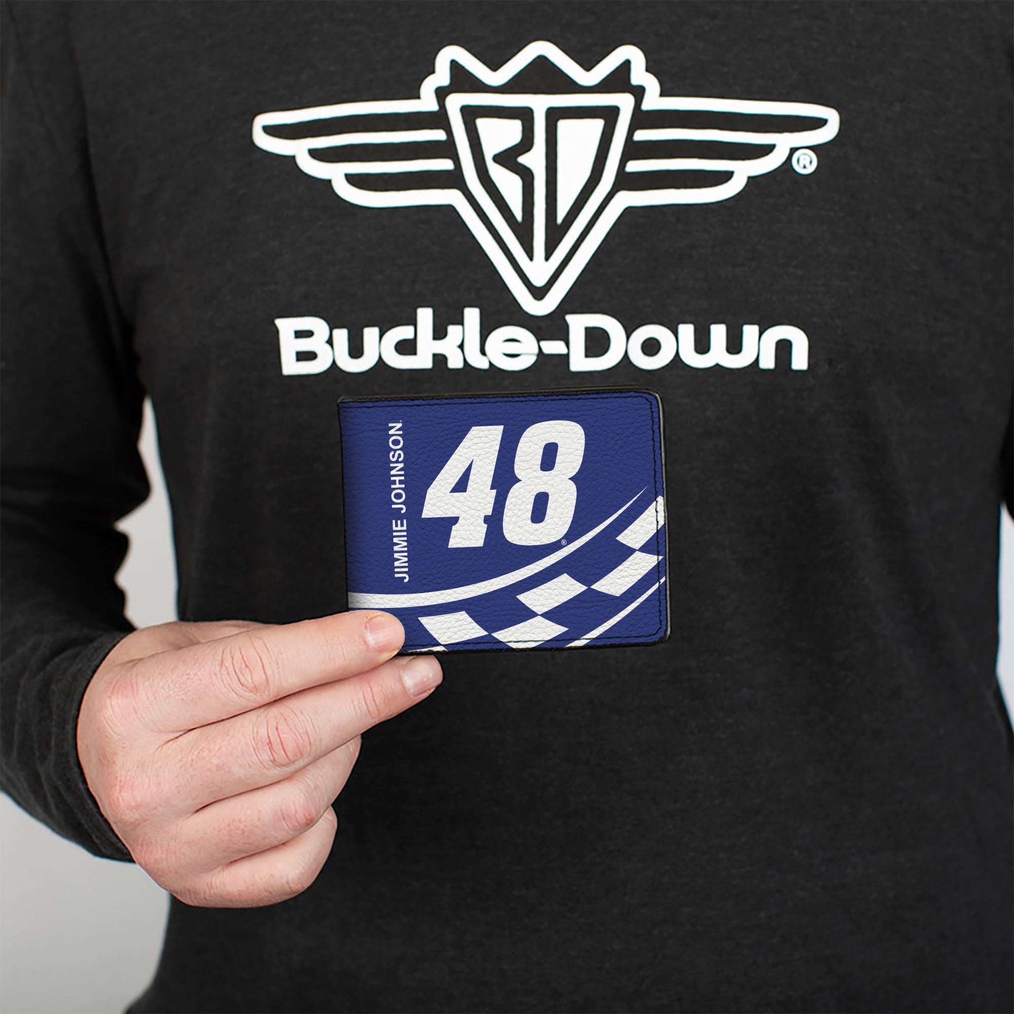 Bi-Fold Wallet - JIMMIE JOHNSON #48 LOWE'S Hendrick Motorsports Checker Blue/White Bi-Fold Wallets Hendrick Motorsports