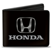 Bi-Fold Wallet - Honda Black Silver Bi-Fold Wallets Honda