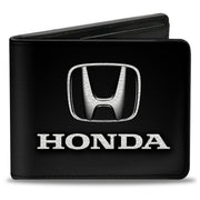 Bi-Fold Wallet - Honda Logo Black Silver White Bi-Fold Wallets Honda
