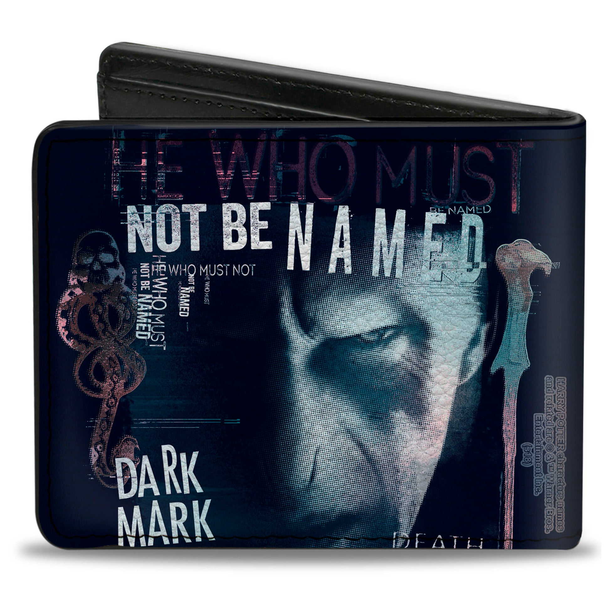 Bi-Fold Wallet - Harry Potter Lord Voldemort Face HE WHO MUST NOT BE NAMED Collage Bi-Fold Wallets Harry Potter