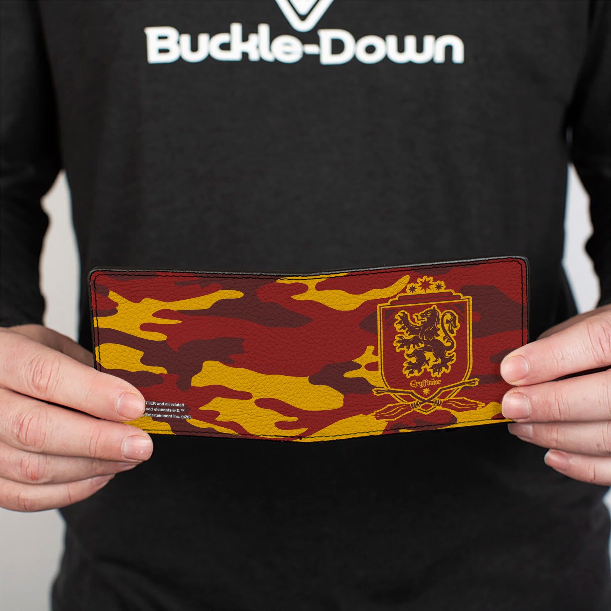 Bi-Fold Wallet - Harry Potter Gryffindor Crest Camo Gold Reds Bi-Fold Wallets Harry Potter