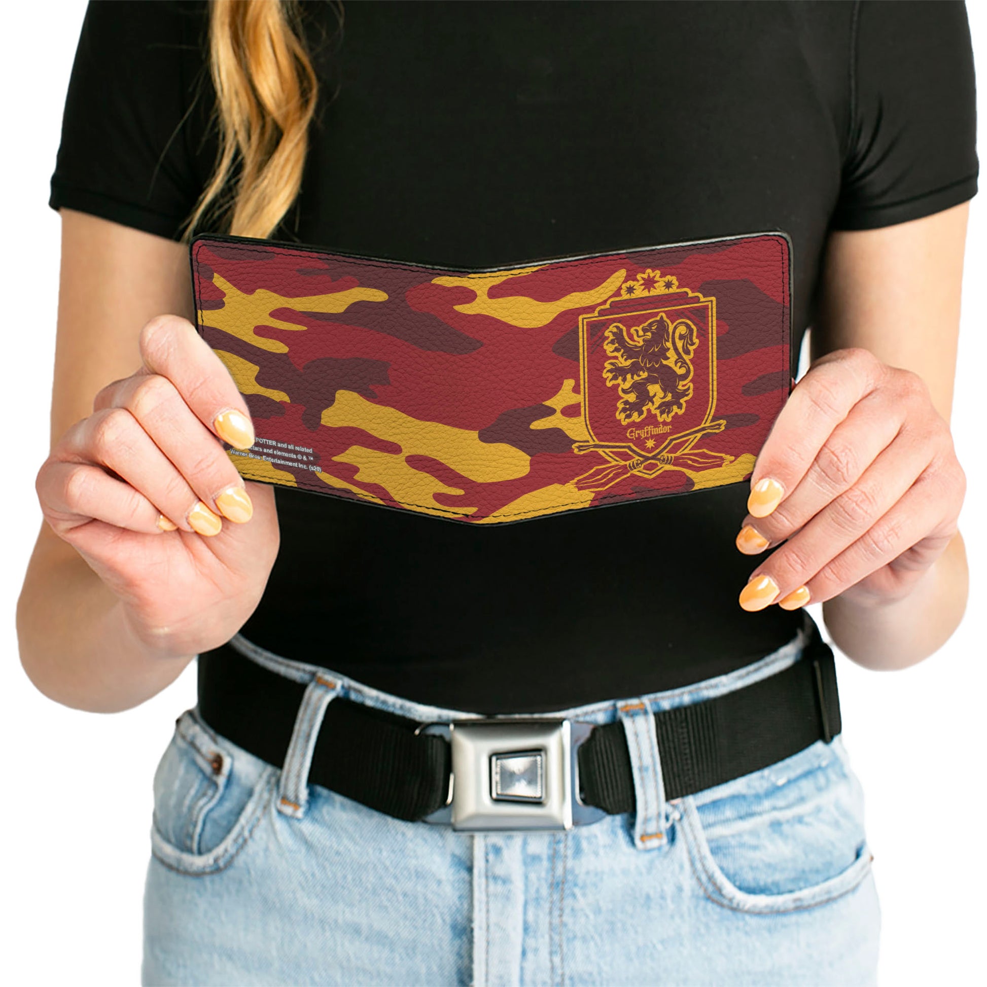 Bi-Fold Wallet - Harry Potter Gryffindor Crest Camo Gold Reds Bi-Fold Wallets Harry Potter