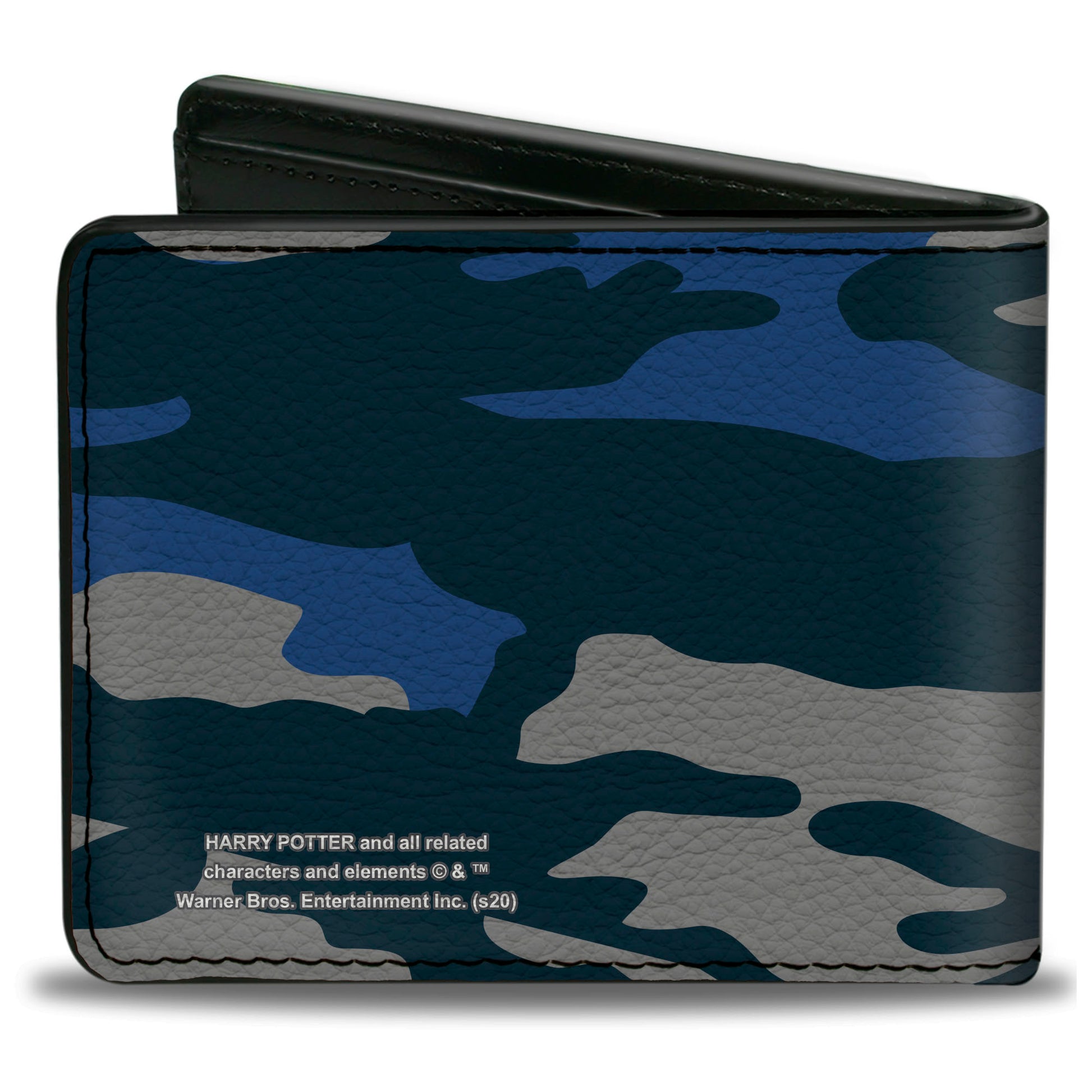 Bi-Fold Wallet - Harry Potter Ravenclaw Crest Camo Blues Grays Bi-Fold Wallets Harry Potter
