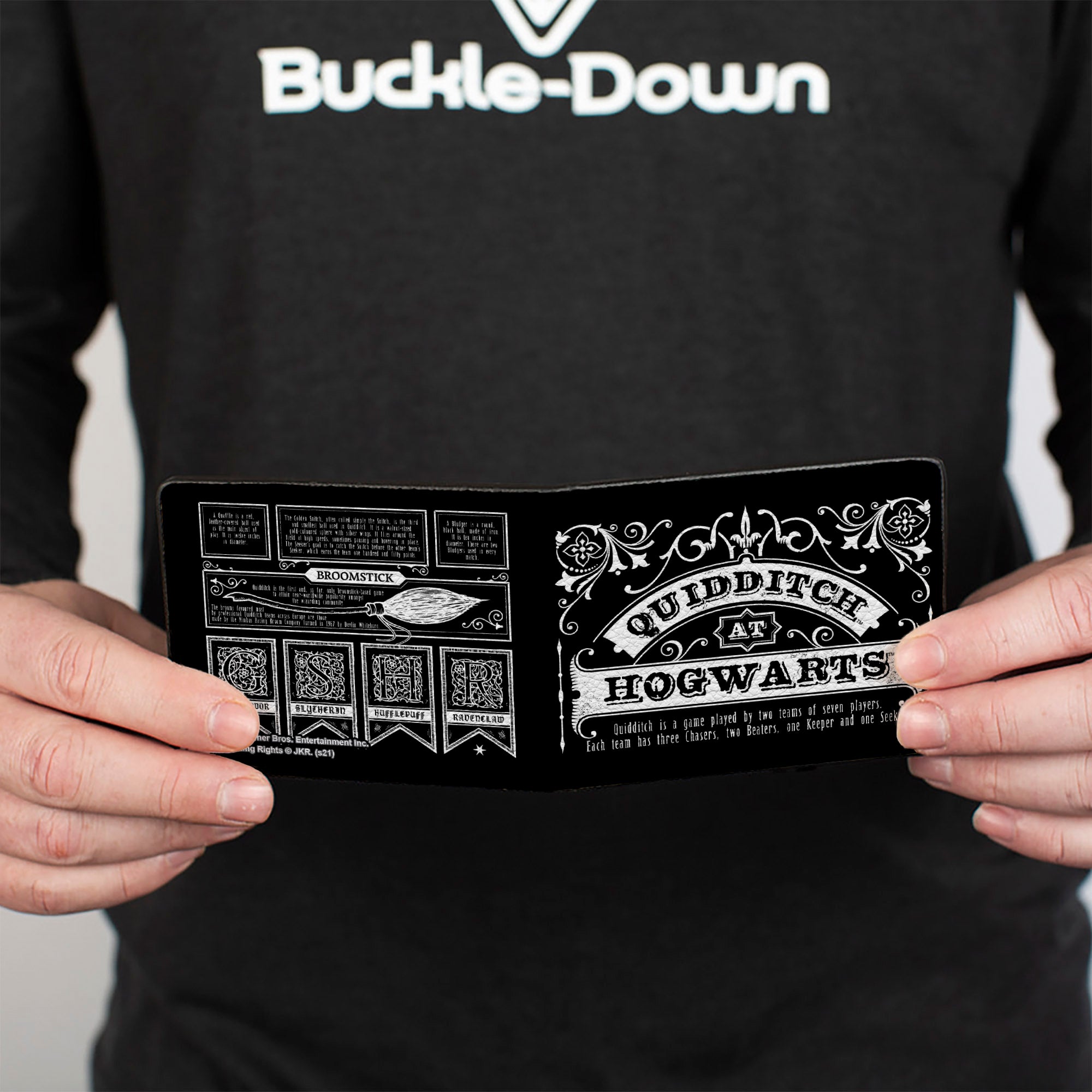 Bi-Fold Wallet - Harry Potter QUIDDITCH AT HOGWARTS Collage Black White Bi-Fold Wallets Harry Potter