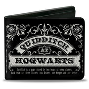 Bi-Fold Wallet - Harry Potter QUIDDITCH AT HOGWARTS Collage Black White Bi-Fold Wallets Harry Potter