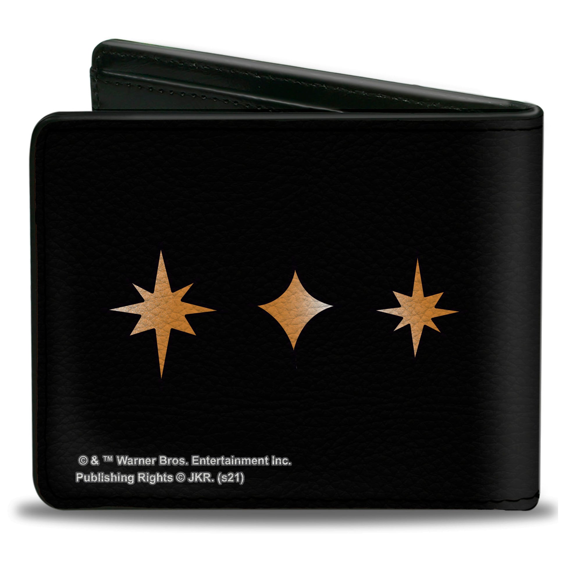 Bi-Fold Wallet - Harry Potter THE DEATHLY HALLOWS Symbol THREE BROTHERS LONGING POWER HUMILITY Tattoo Black Bi-Fold Wallets Harry Potter