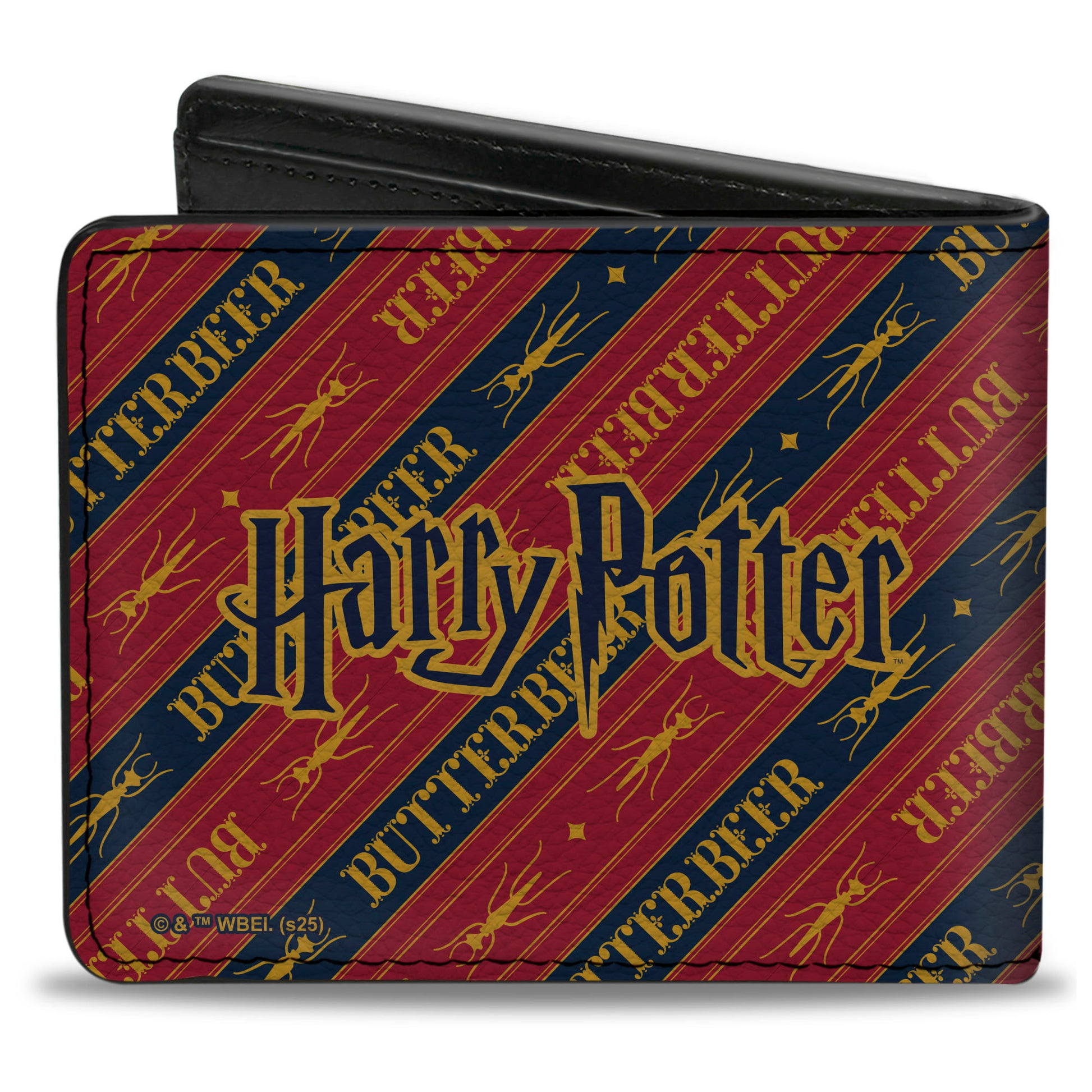 Bi-Fold Wallet - HARRY POTTER BUTTERBEER Stripe Burgundy/Blue/Yellow Bi-Fold Wallets Harry Potter