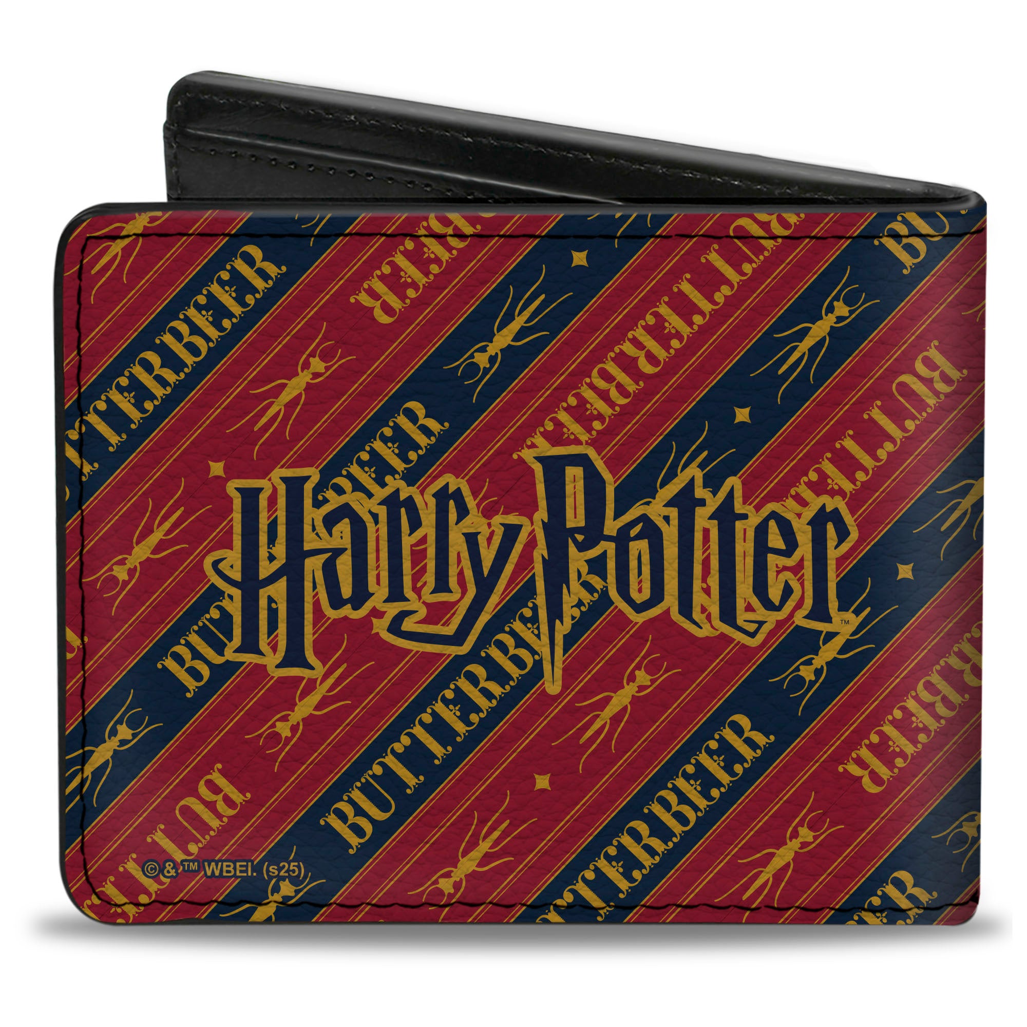 Bi-Fold Wallet - HARRY POTTER BUTTERBEER Stripe Burgundy/Blue/Yellow Bi-Fold Wallets Harry Potter
