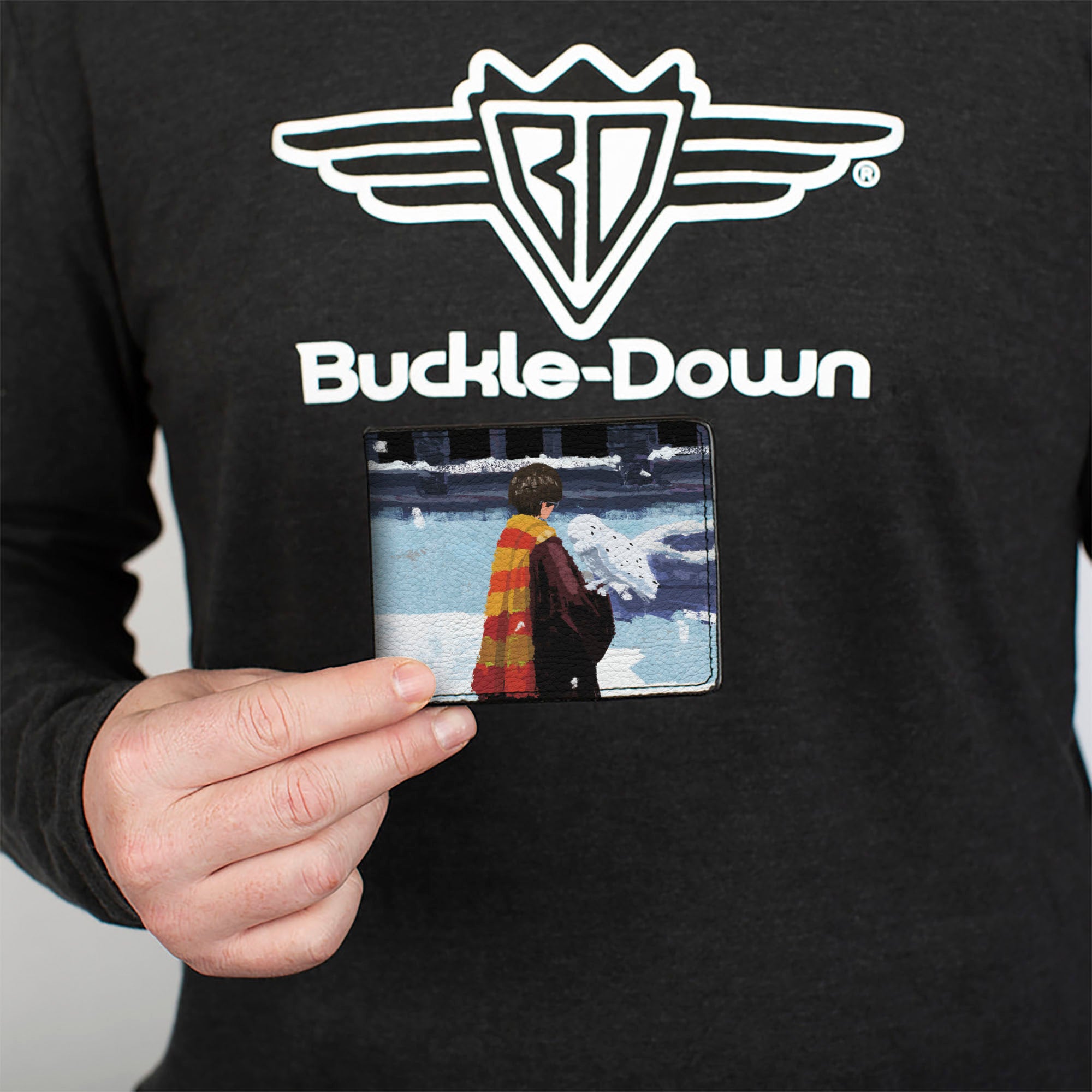 Bi-Fold Wallet - Harry Potter and Hedwig Impressionist Snow Scene Bi-Fold Wallets Harry Potter